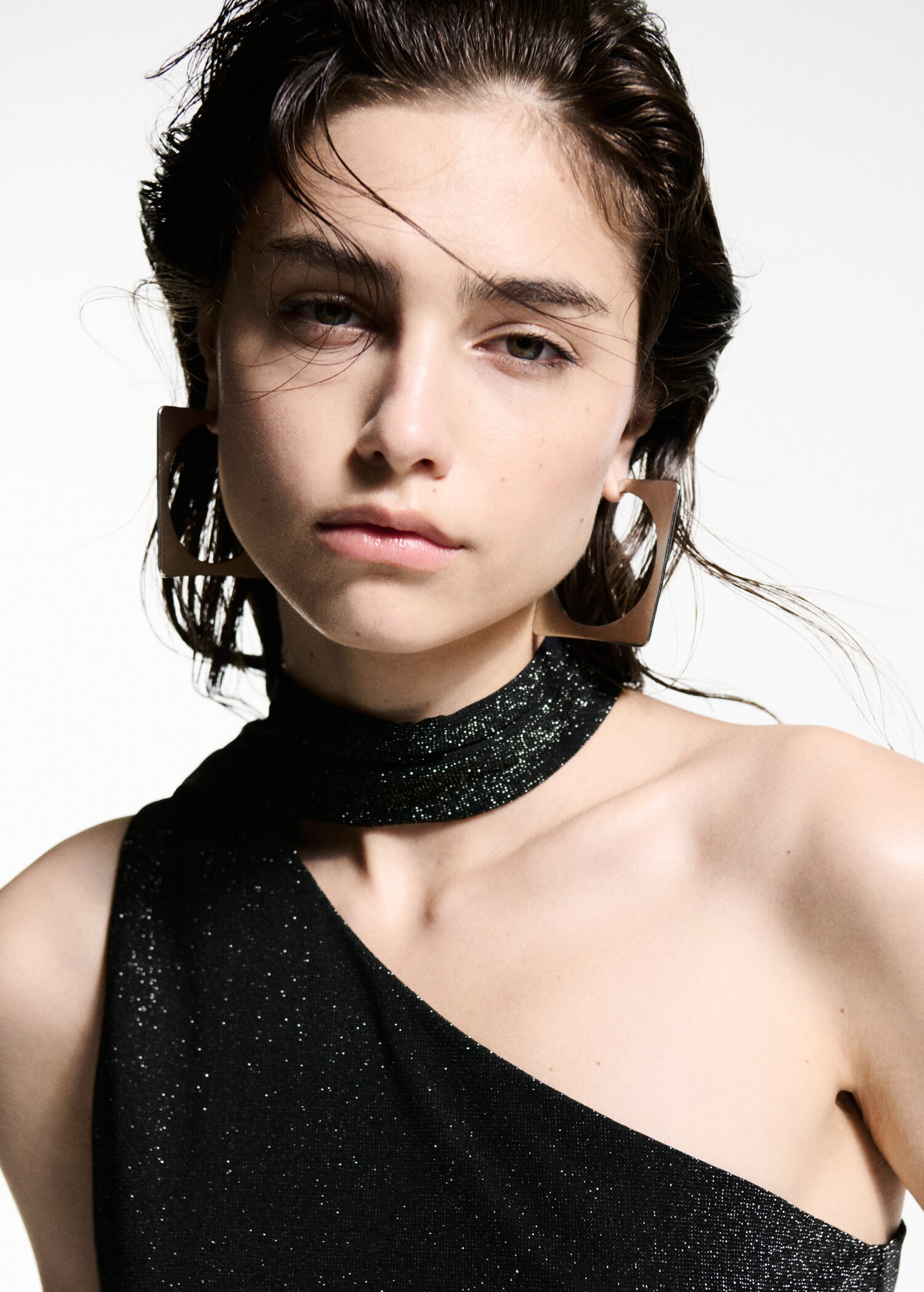 Asymmetrical lurex top - Details of the article 1