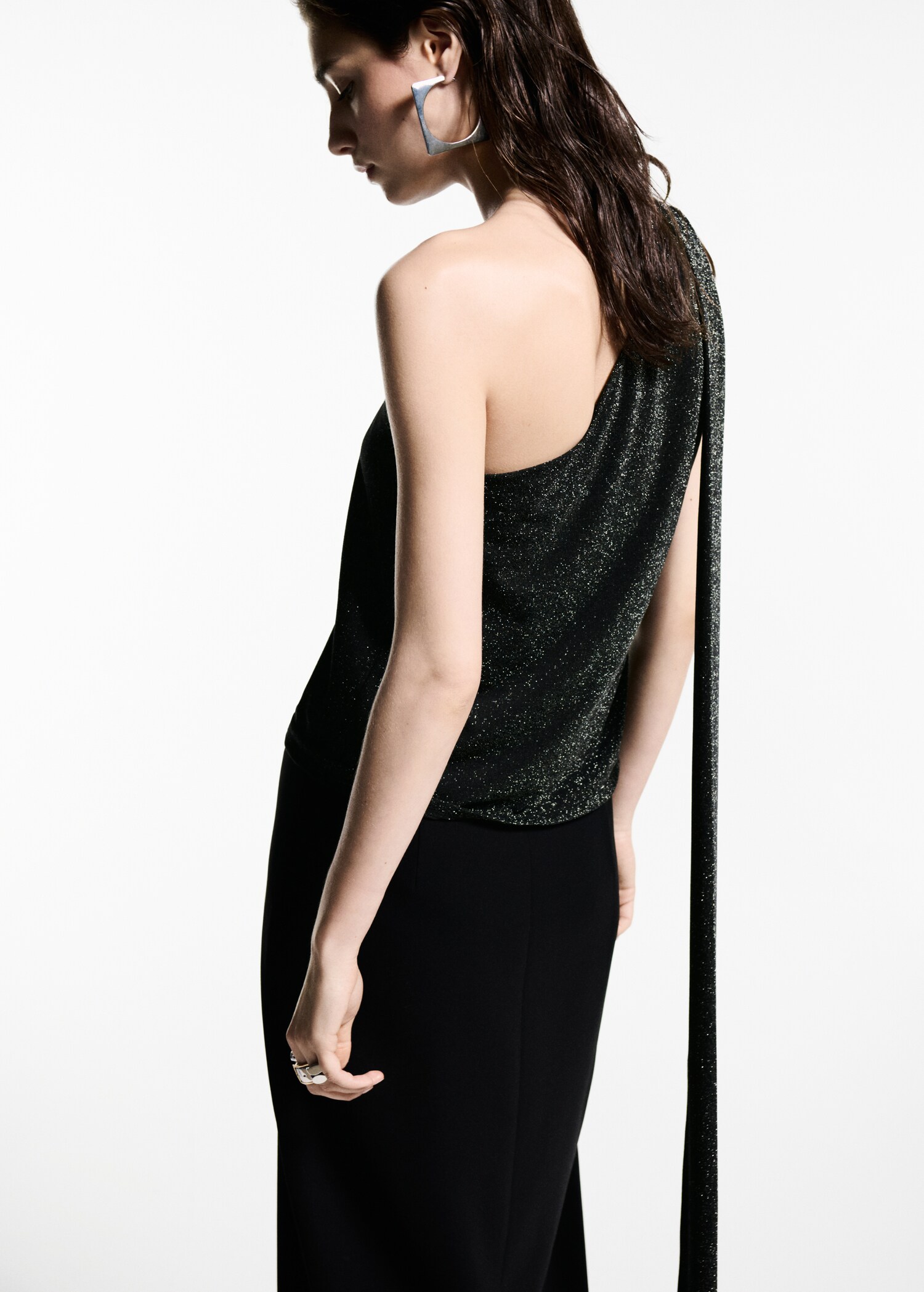 Asymmetrical lurex top - Reverse of the article