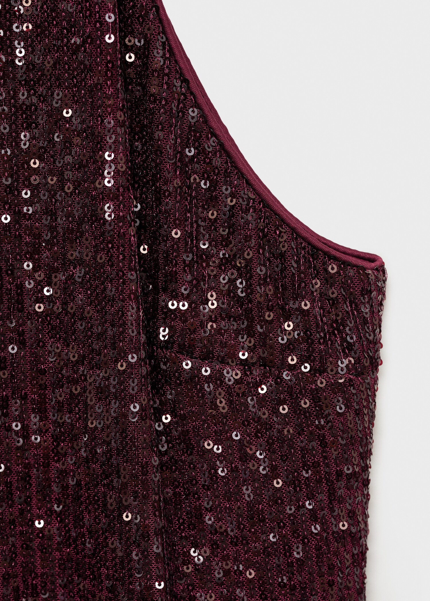 Vestido lentejuelas cuello halter - Detalle del artículo 0