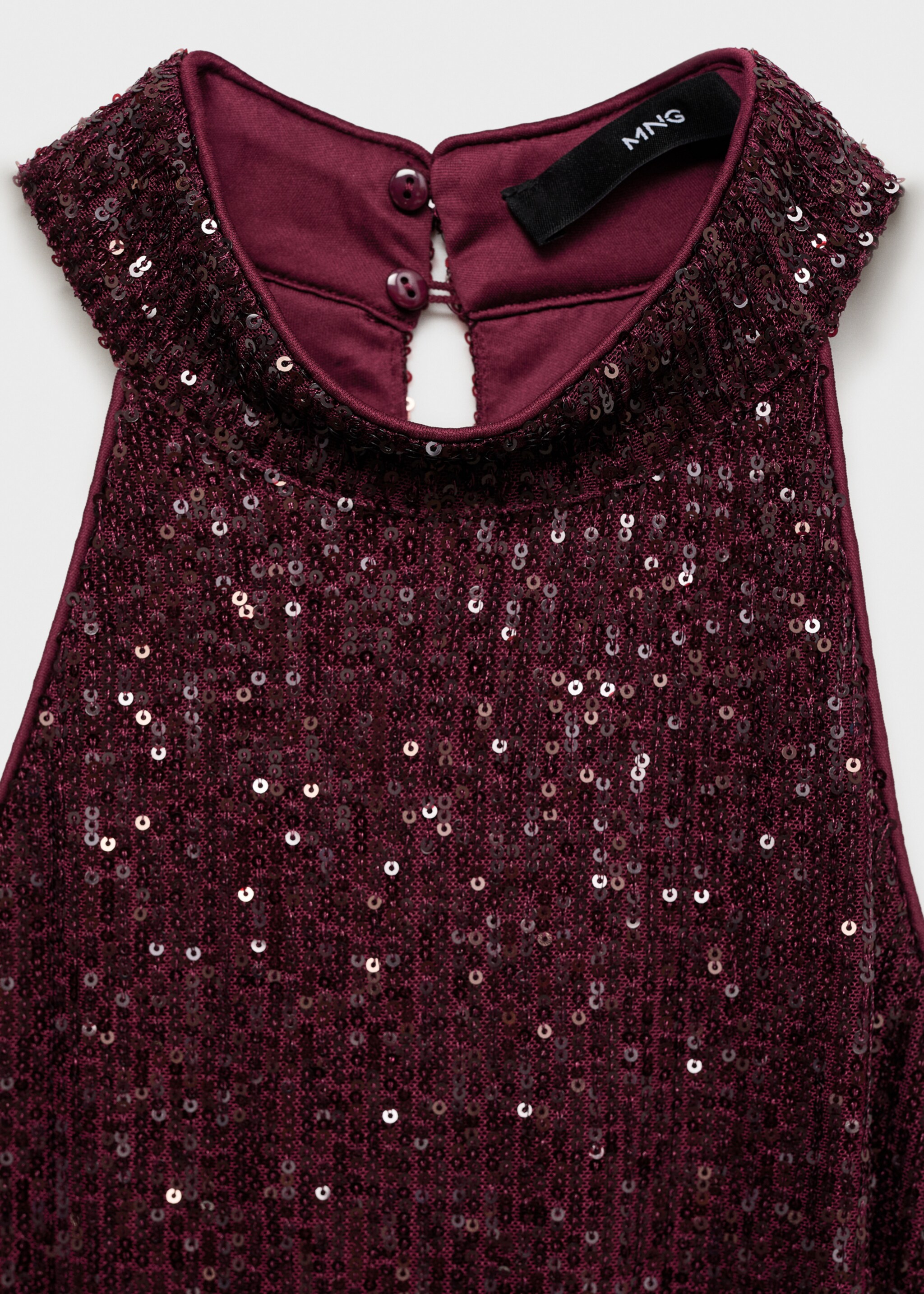 Vestido lentejuelas cuello halter - Detalle del artículo 8