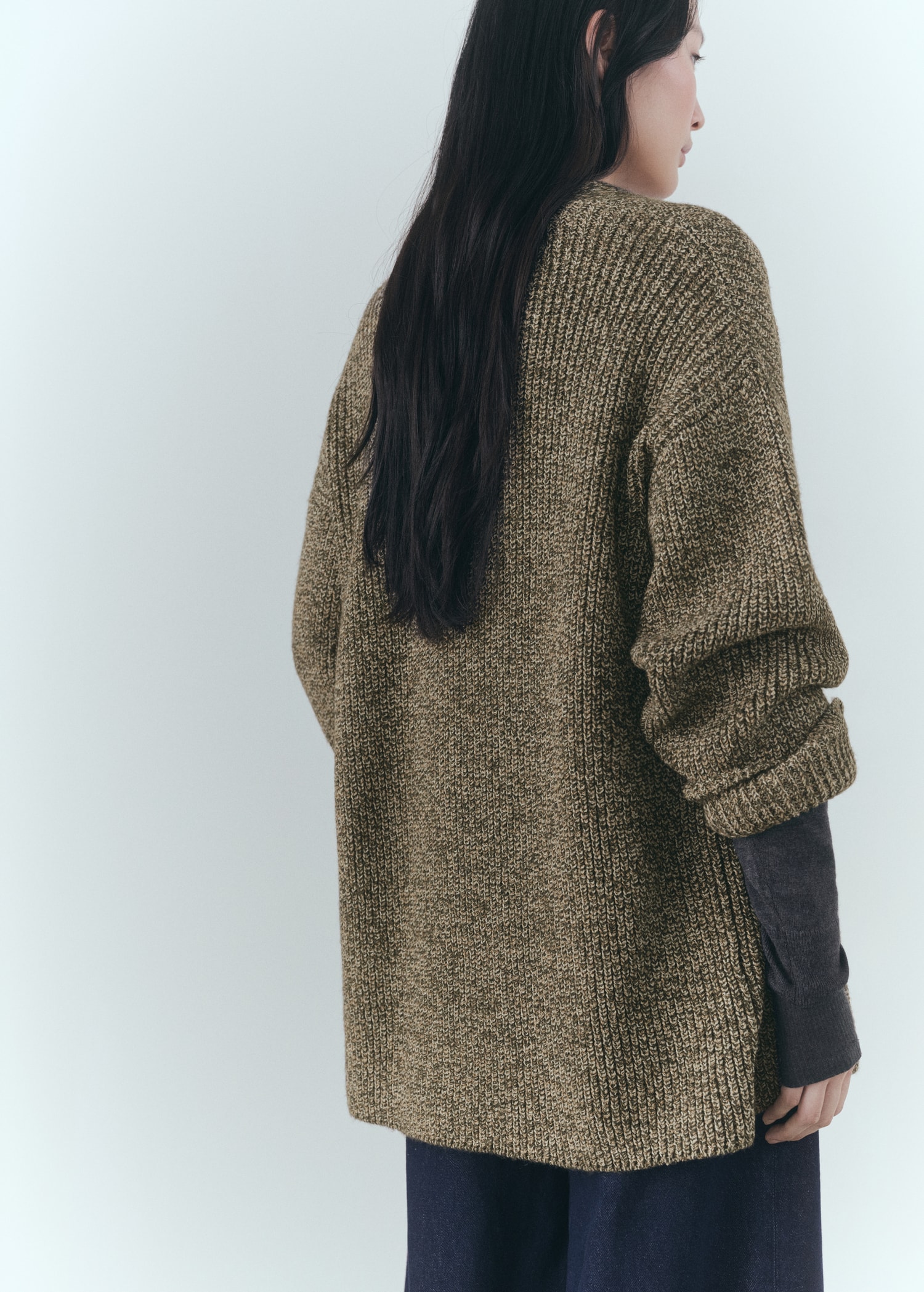 Oversized knit cardigan
