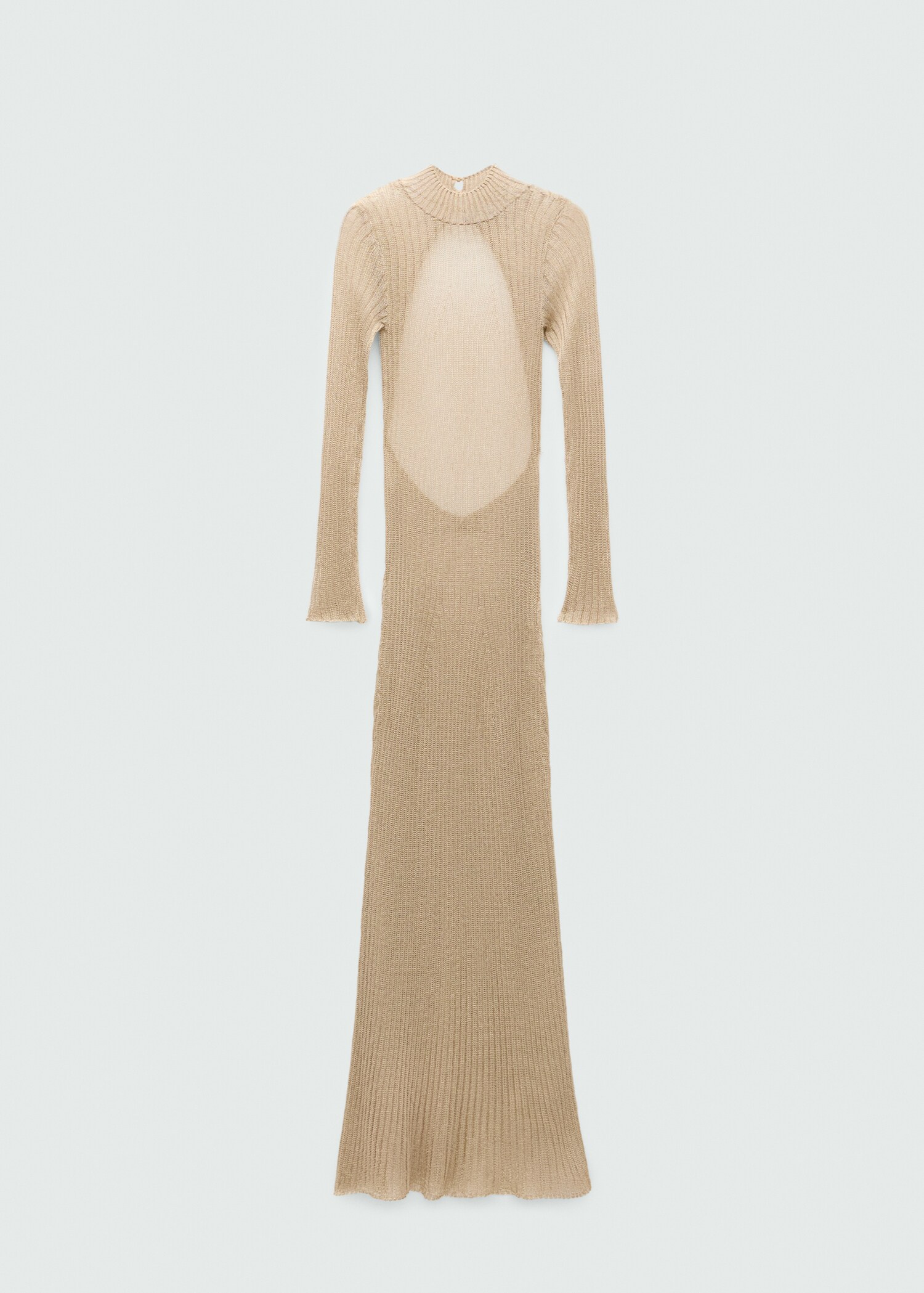 Lurex ribbed dress with open back - Article without model