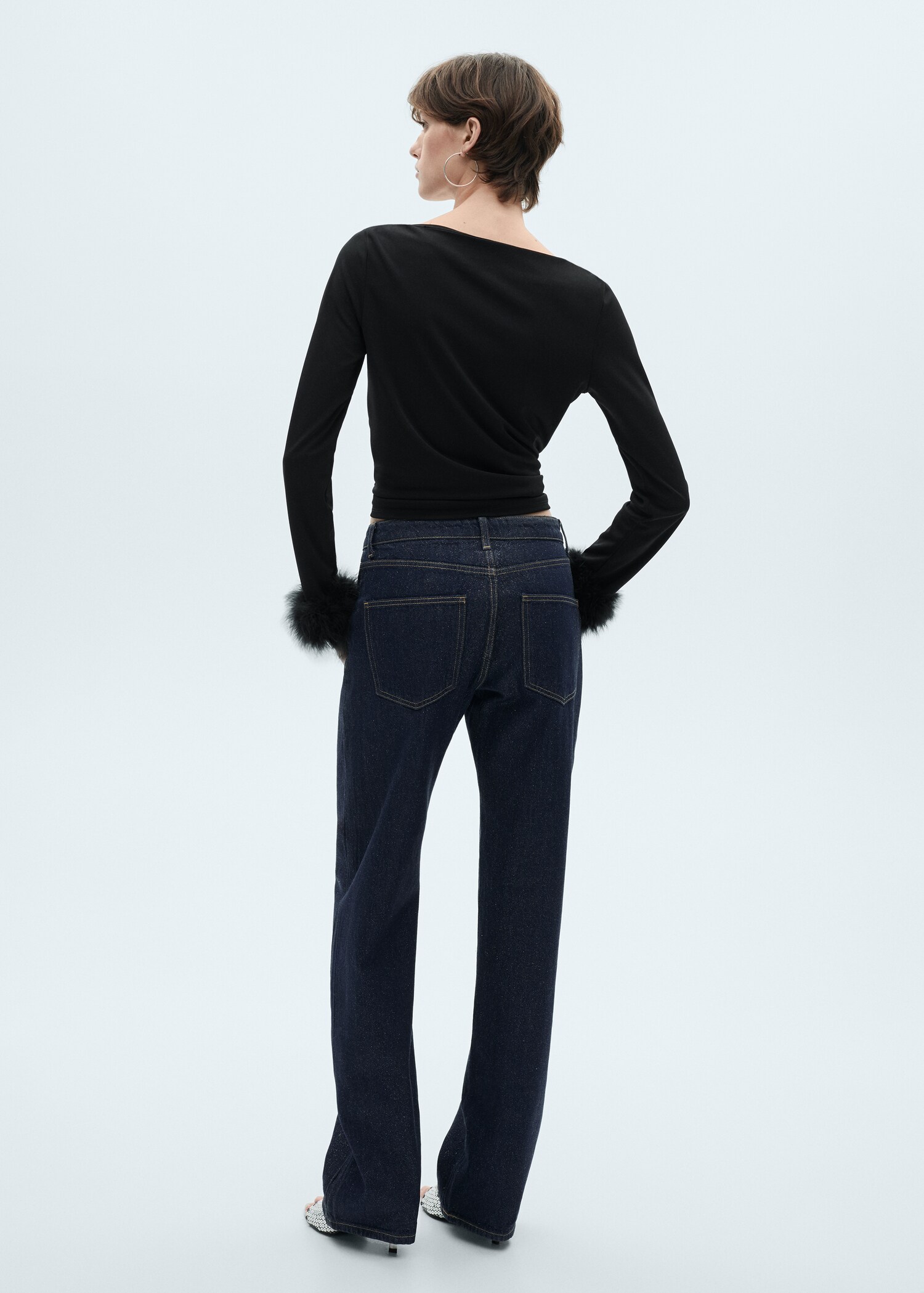 Jean droit rinse wash brillant - Verso de l’article