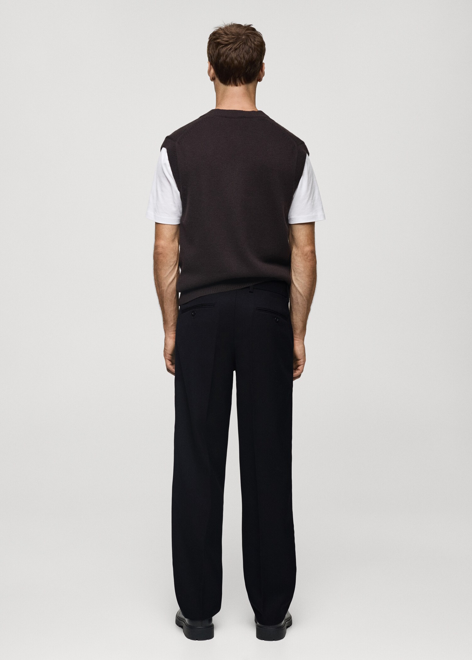 Regular-fit wool trousers - Reverse of the article