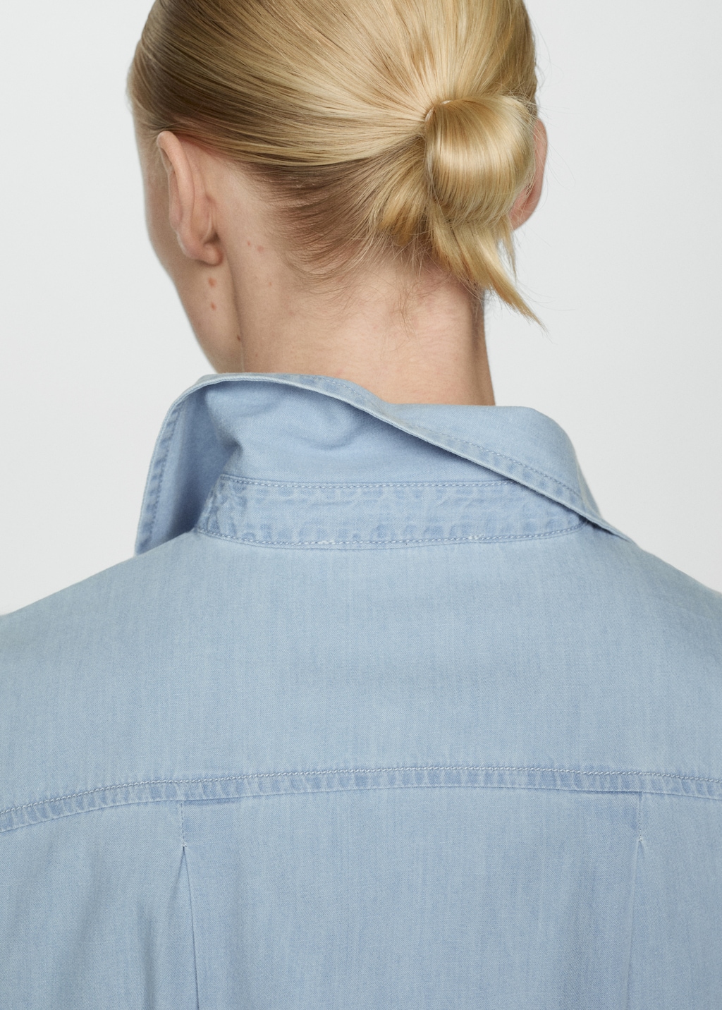 Mango Sleeveless denim shirt