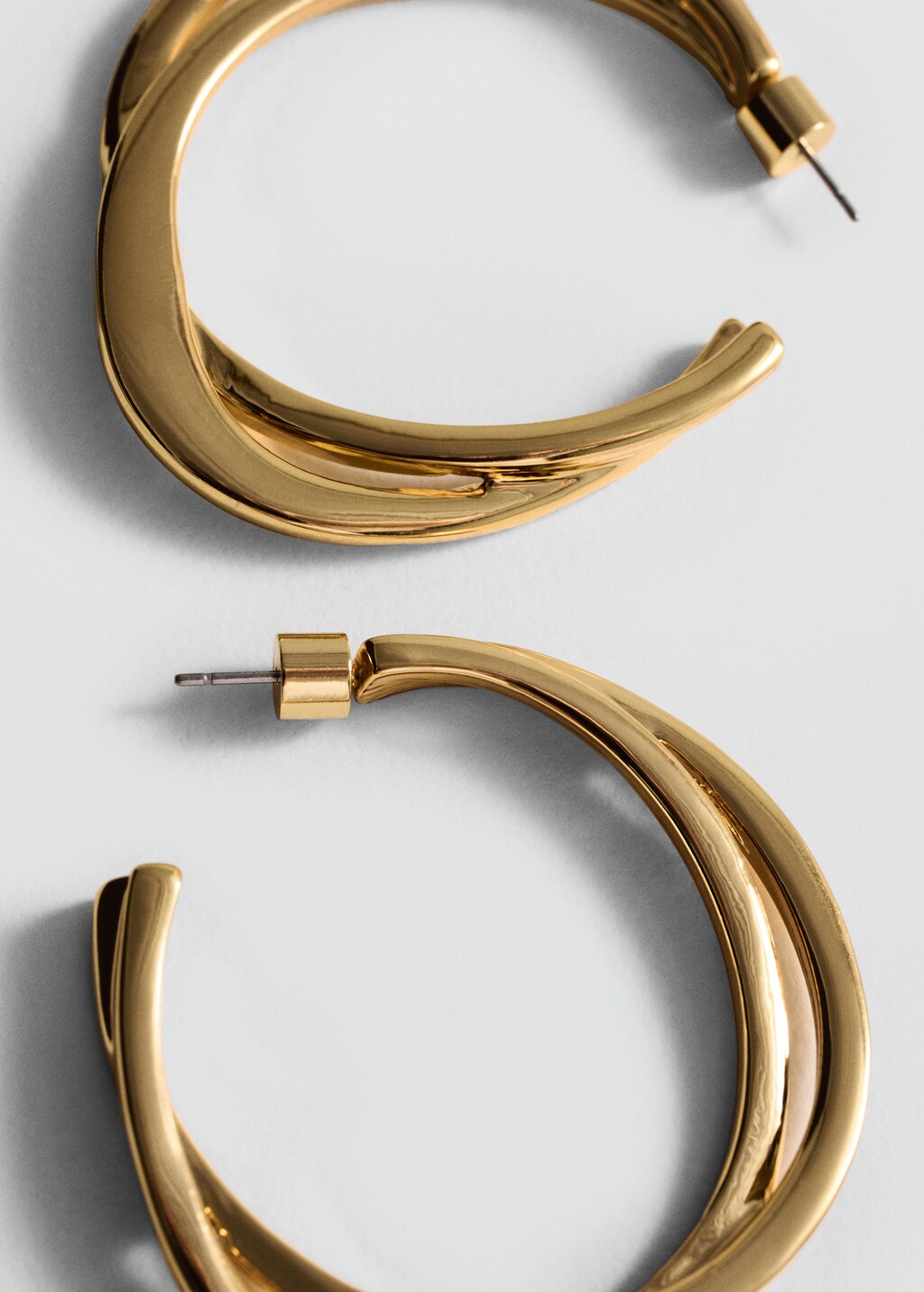 Mango gold hoop earrings clearance