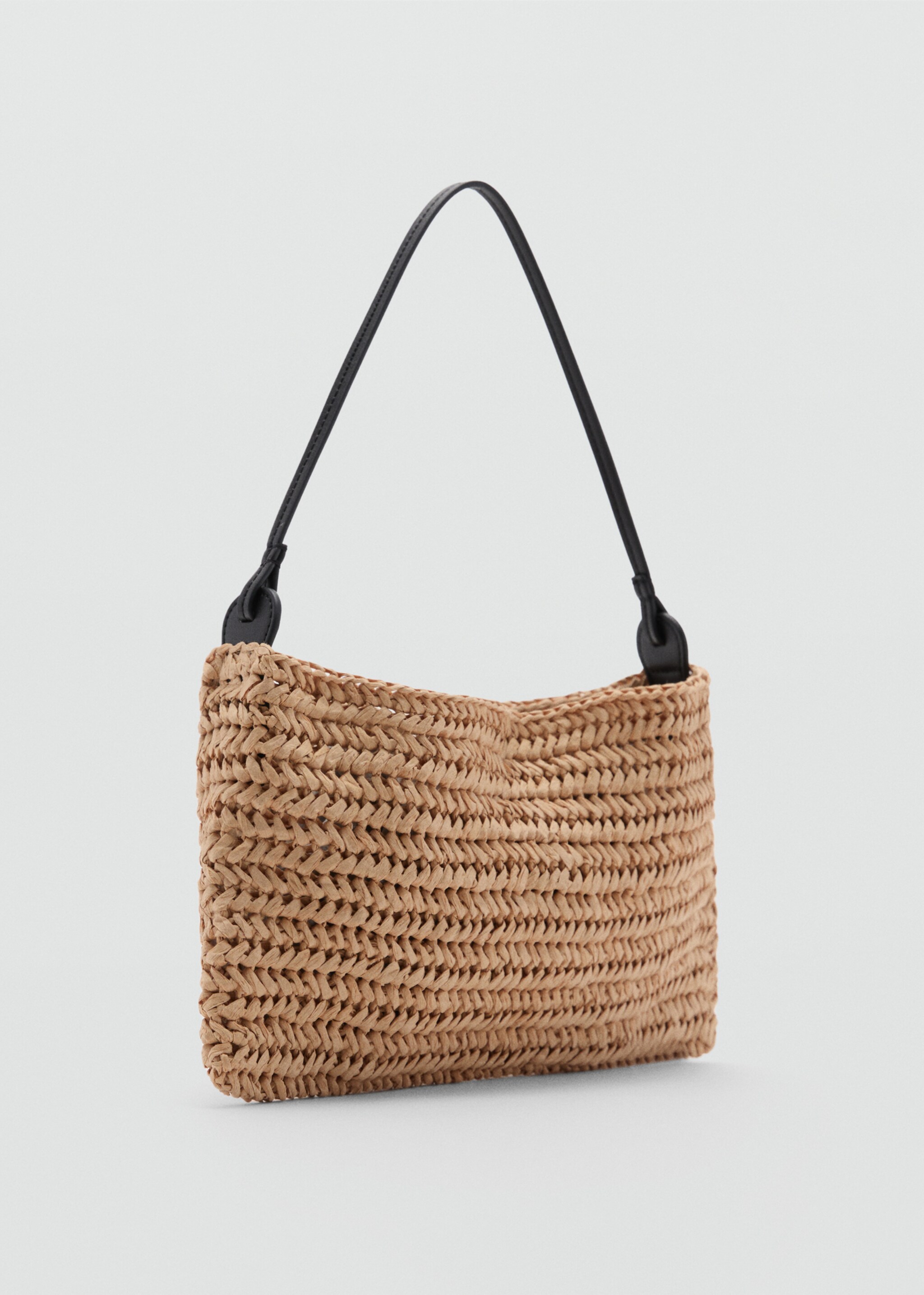 Natural fibre shoulder bag - Medium plane, Beige. Ref: 77040266-00.