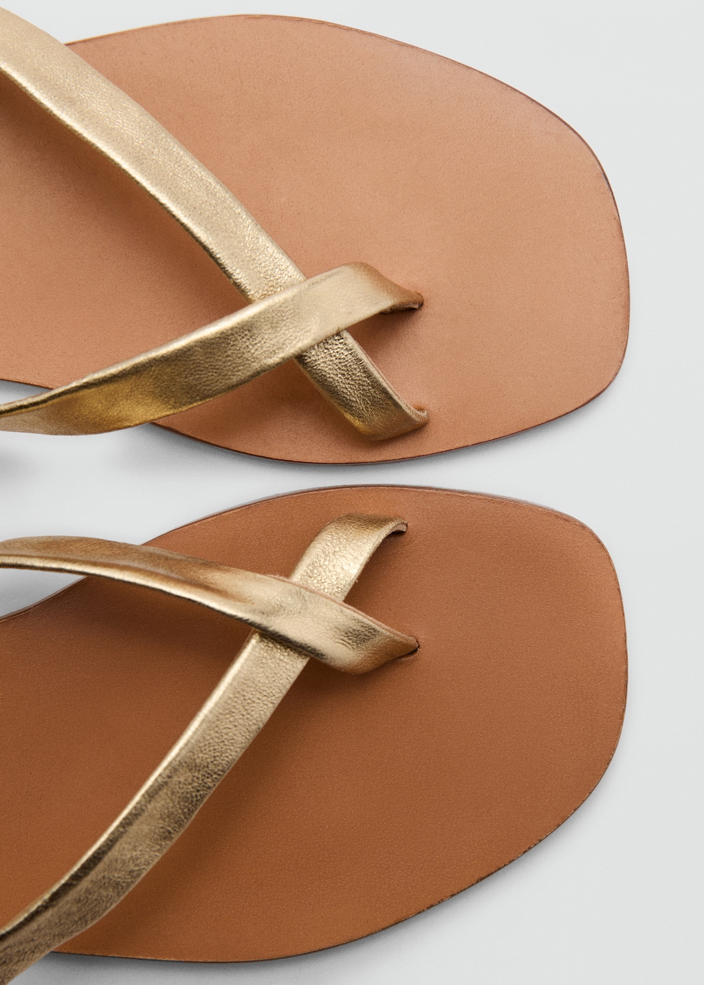 Gold t strap sandals sale