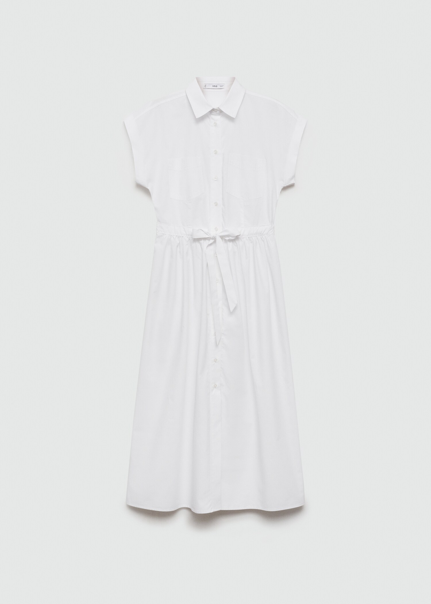 Shirt dress with gathered waist - Article without model