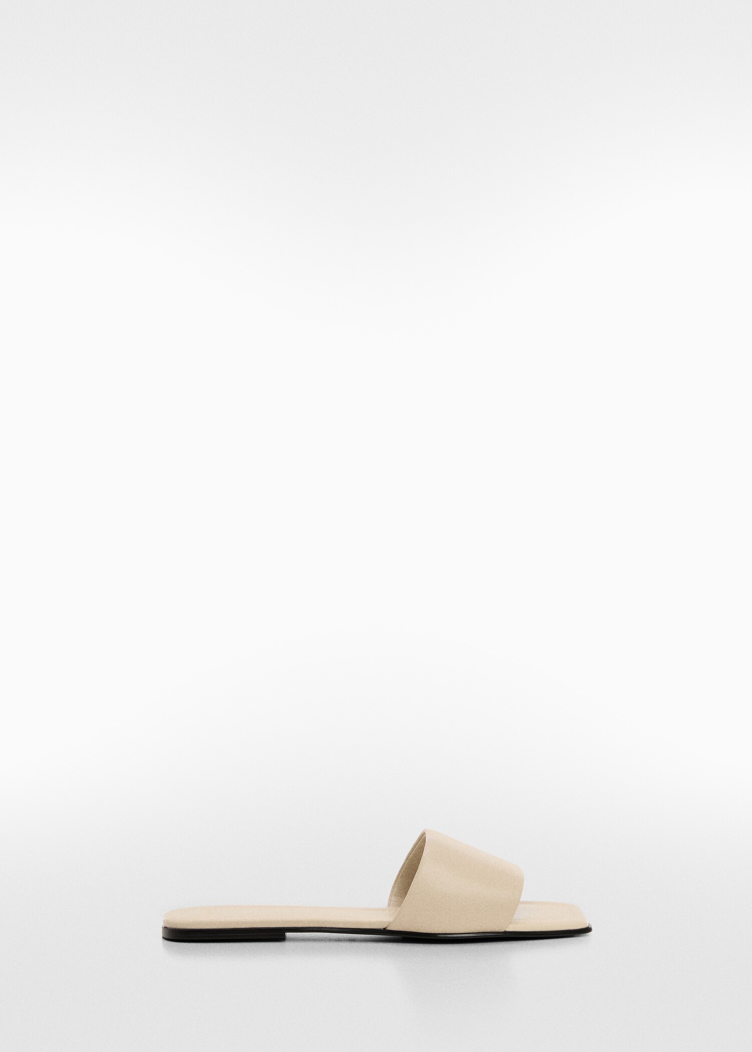 Leather sandals with a wide strap - Article without model