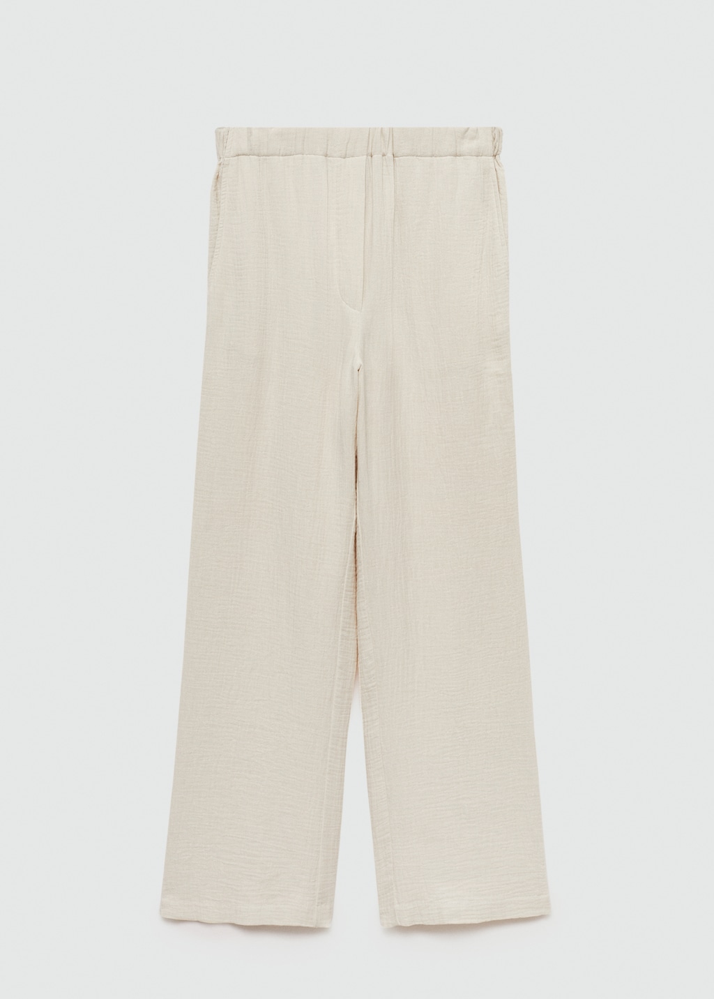 Cotton wideleg trousers