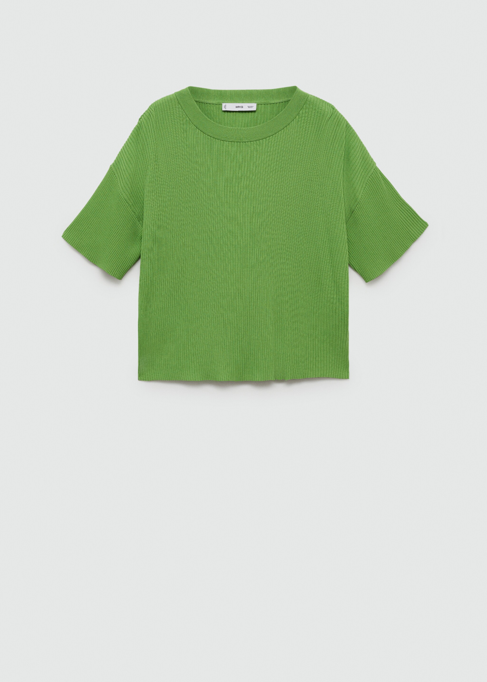 Ribbed  knit t-shirt - Article without model
