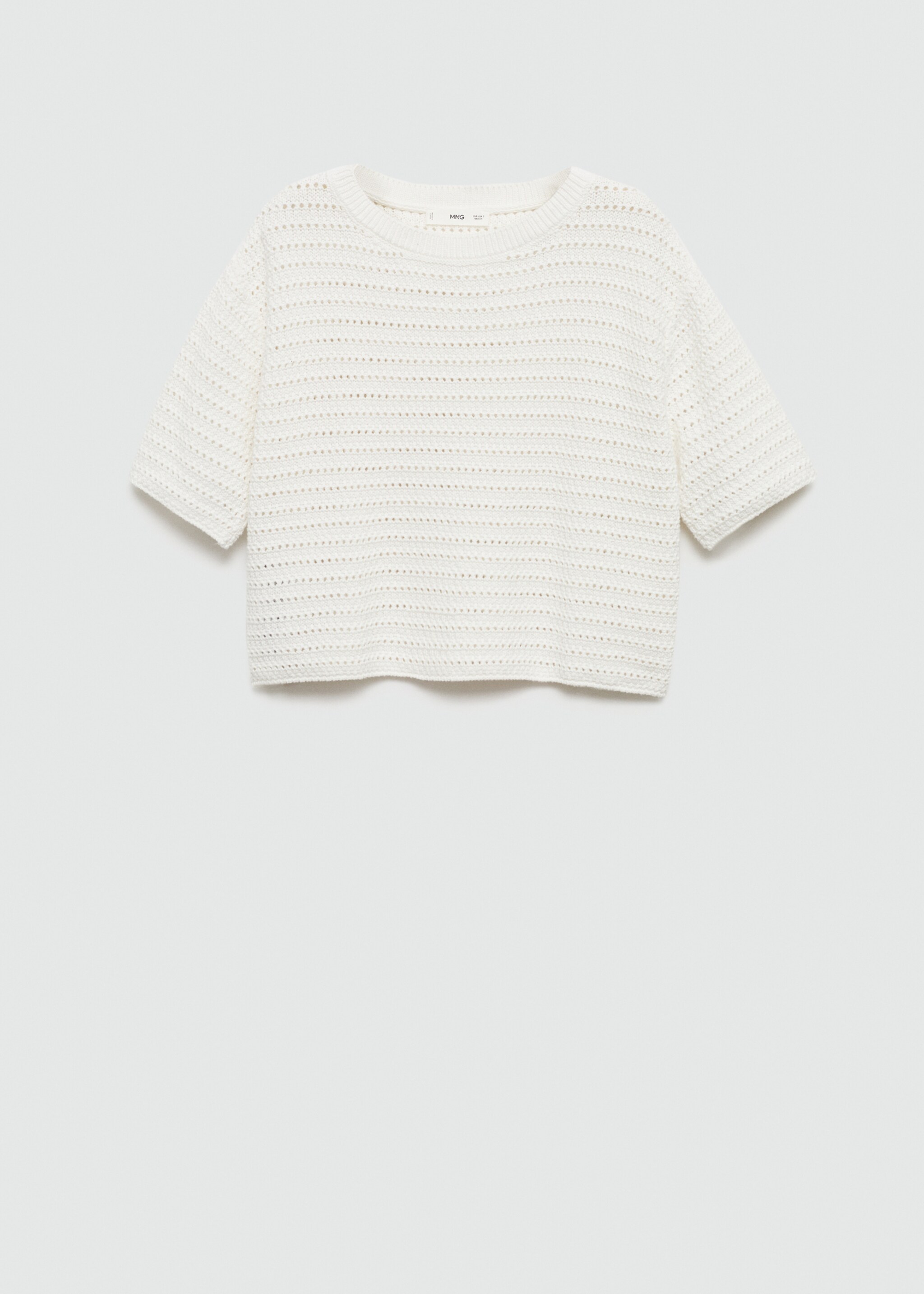 Knitted sweater with openwork details - Article without model