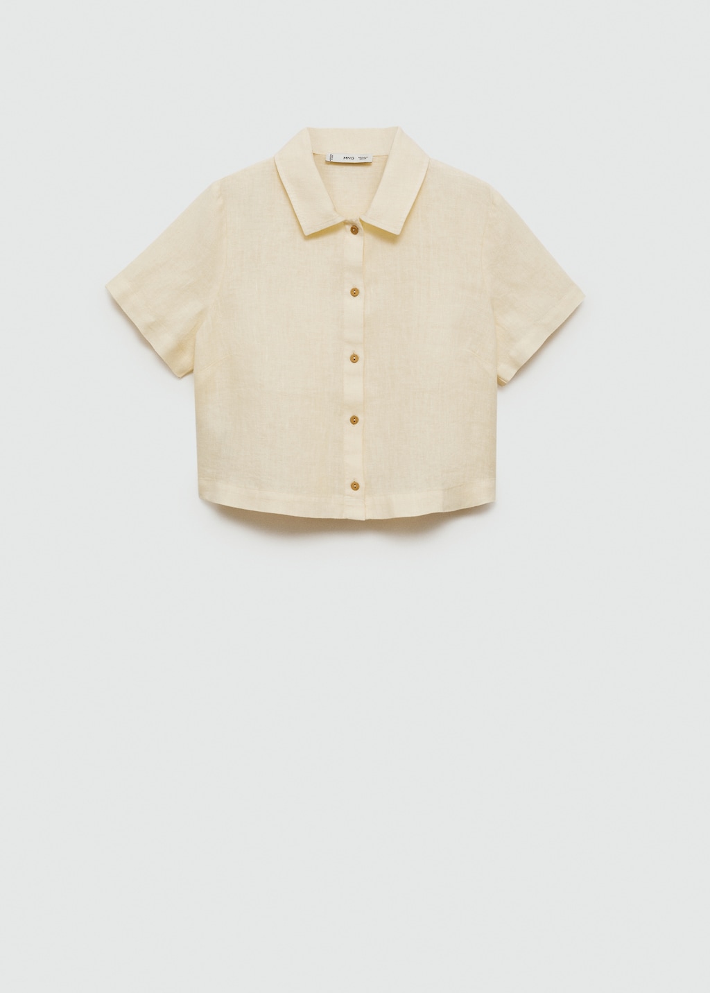 Camisa lino manga corta
