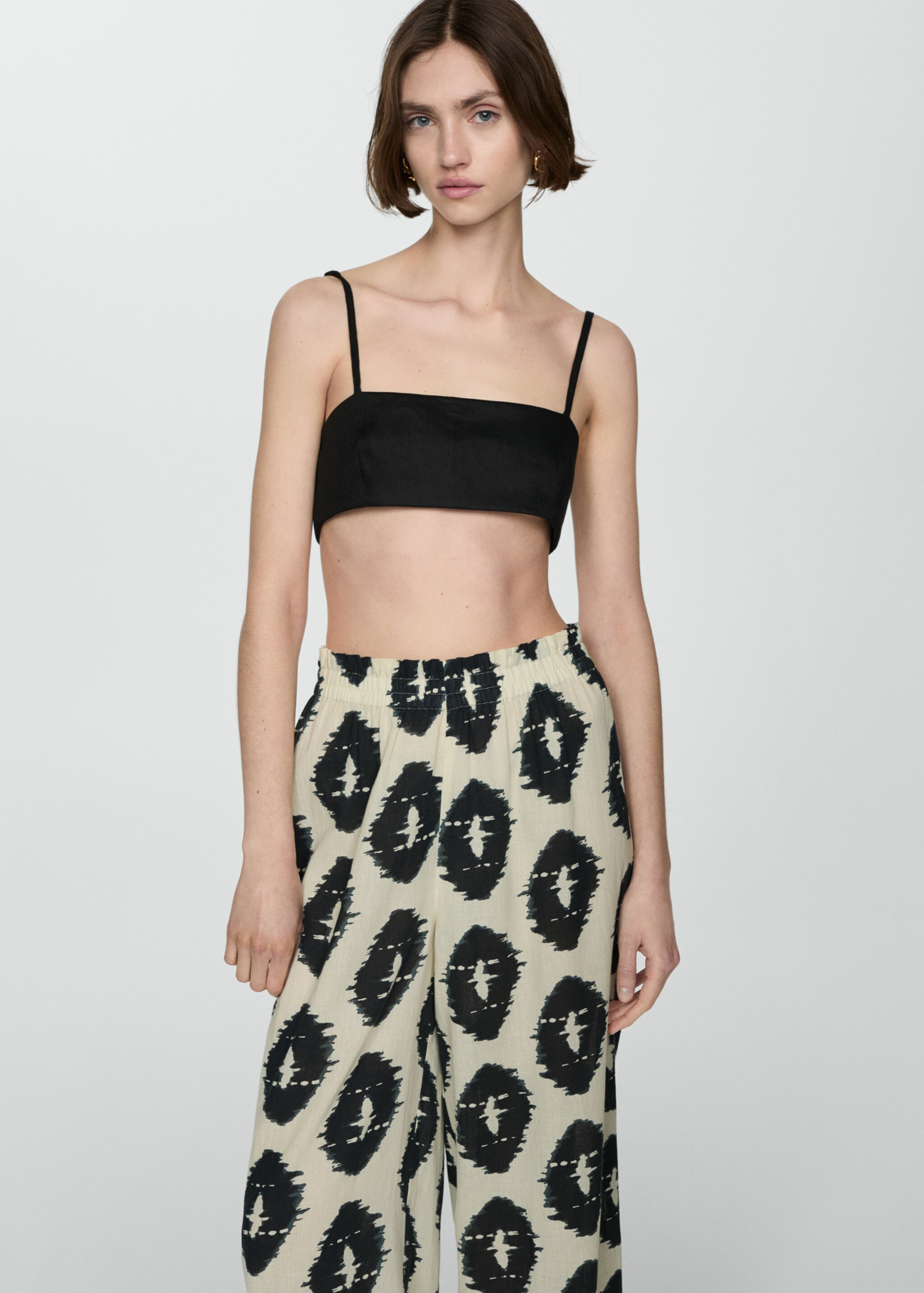 Pantalón estampado wideleg - Detalle del artículo 1