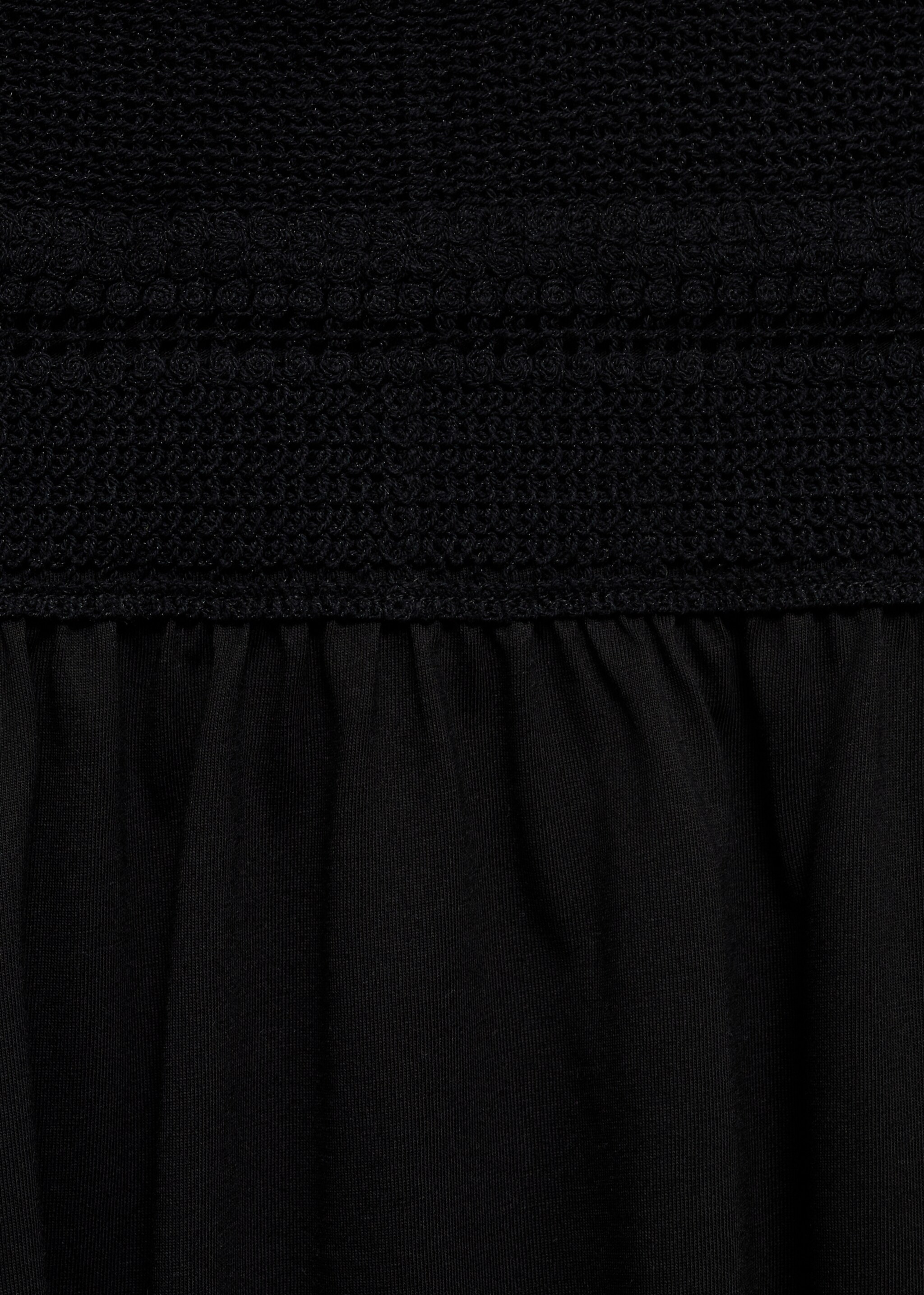 Vestido midi evasé - Detalle del artículo 8, Negro. Ref: 77040360-00.