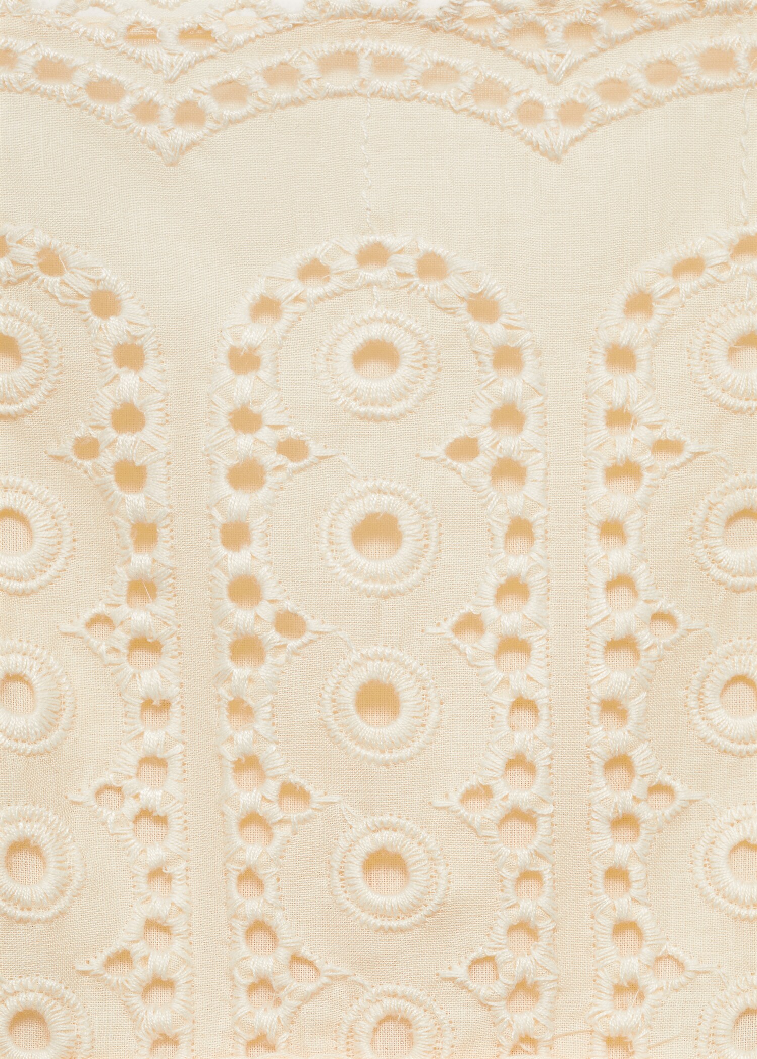 Embroidered dress with side slits - Details of the article 0