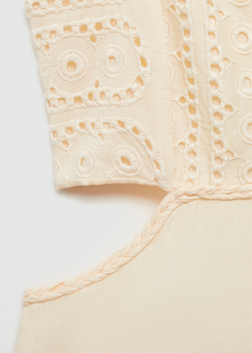Mango - Embroidered dress with side slits