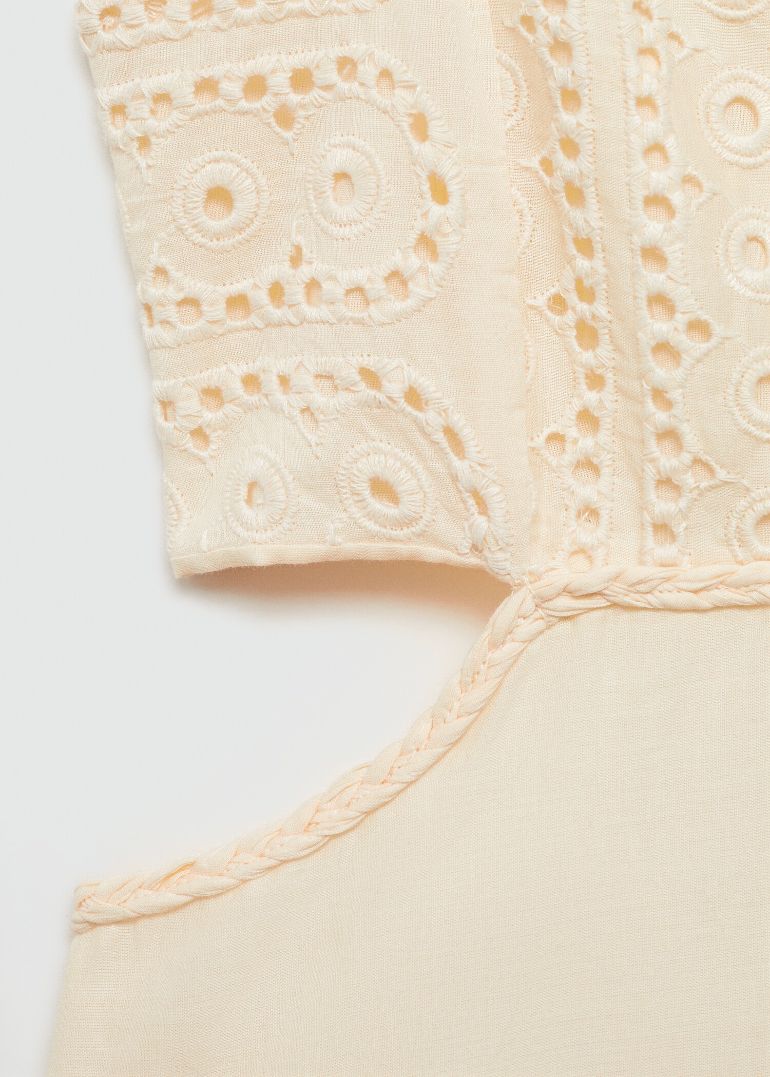 Embroidered dress with side slits - Details of the article 8