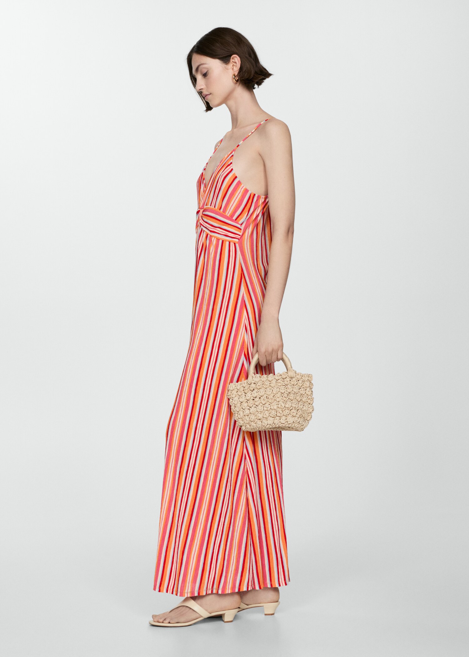 Stripped print dress - Details of the article 1