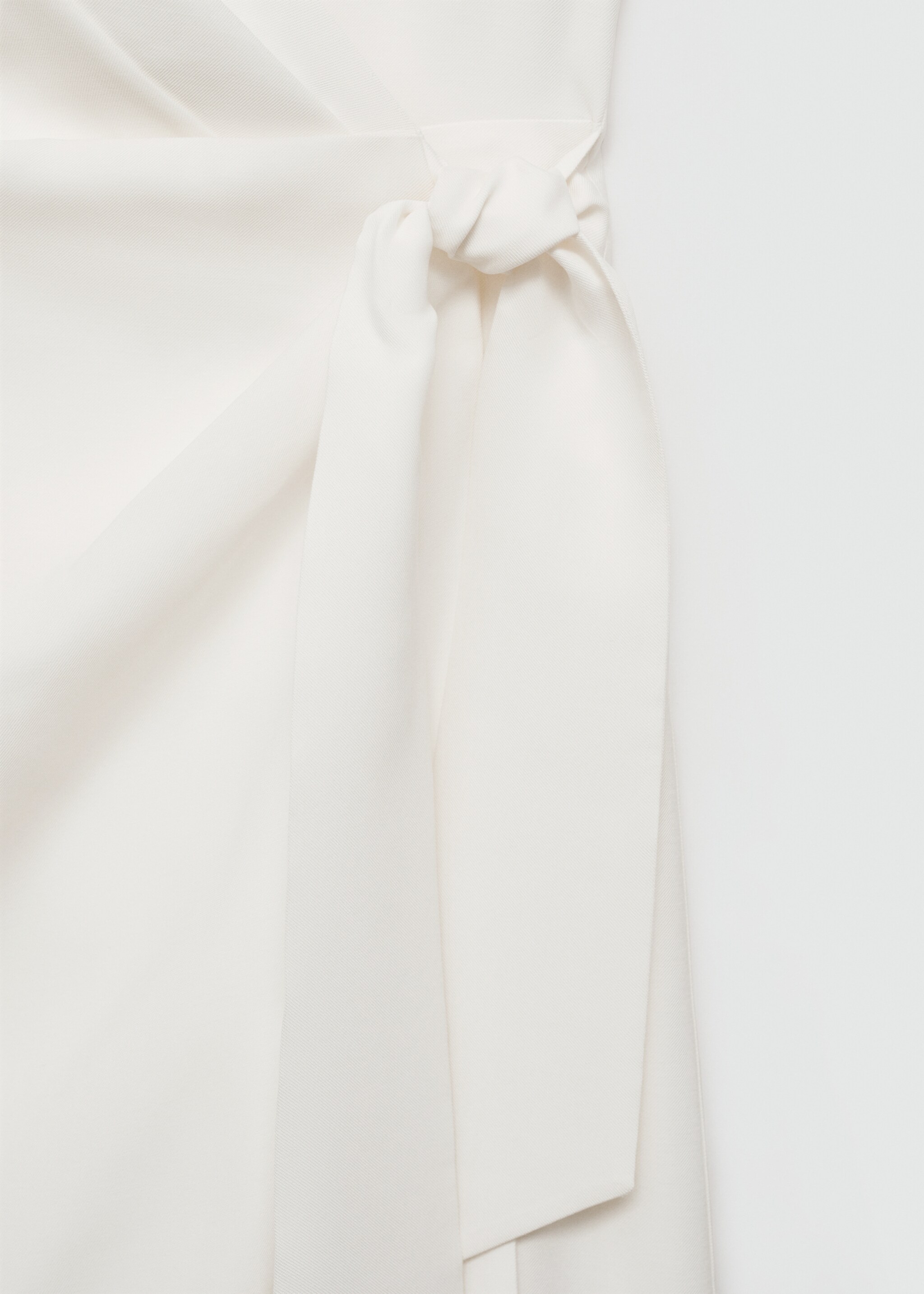 Vestido cruzado lazo - Detalle del artículo 8, Blanco roto. Ref: 77040366-00.