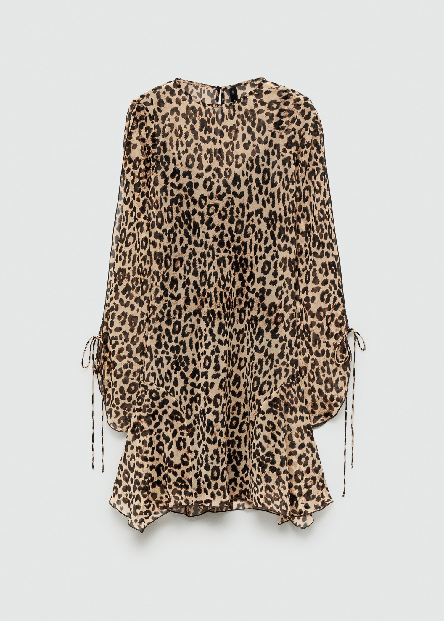 Short leopard-print dress - Article without model