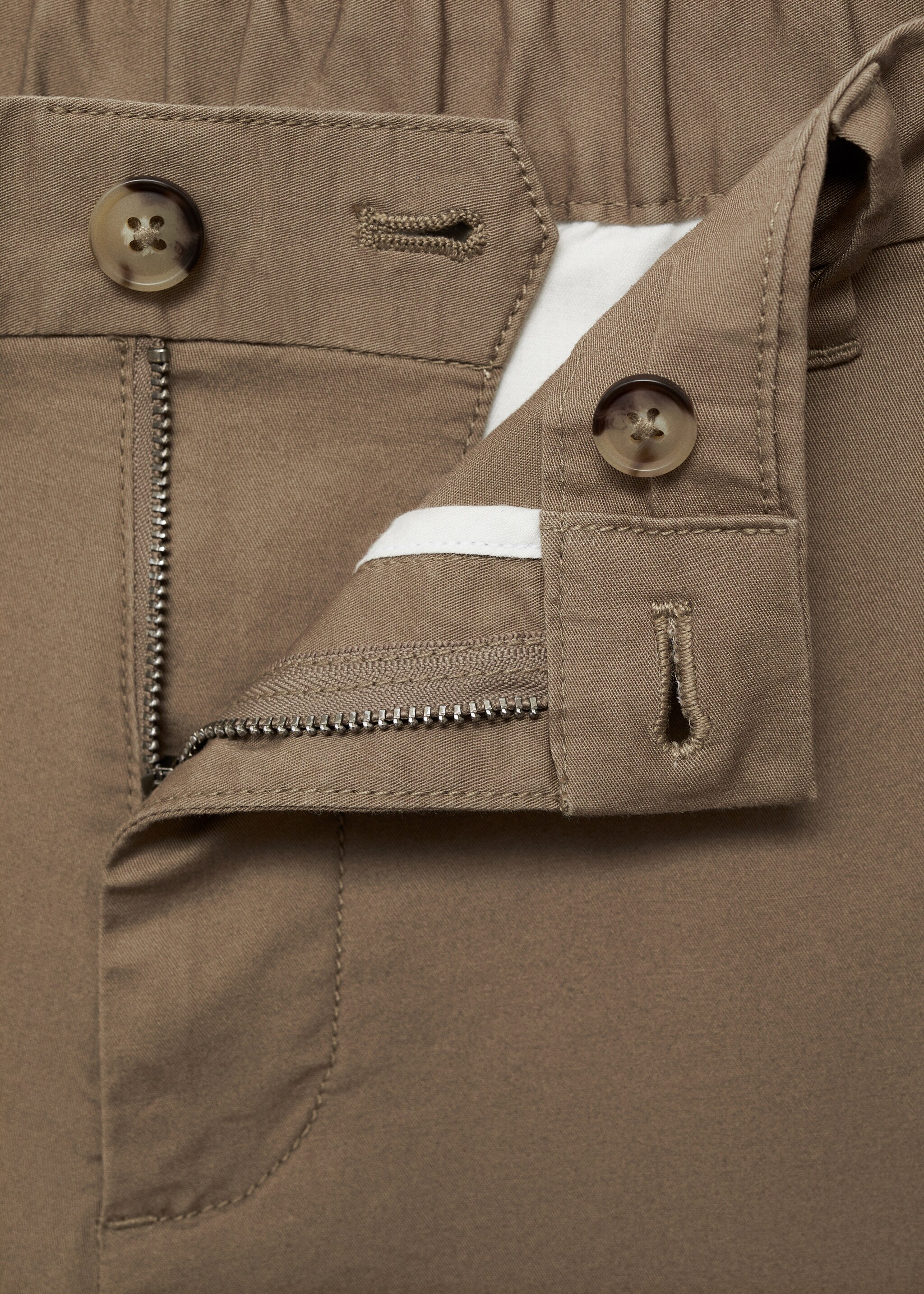 Slim-fit chino cotton bermuda shorts - Details of the article 0