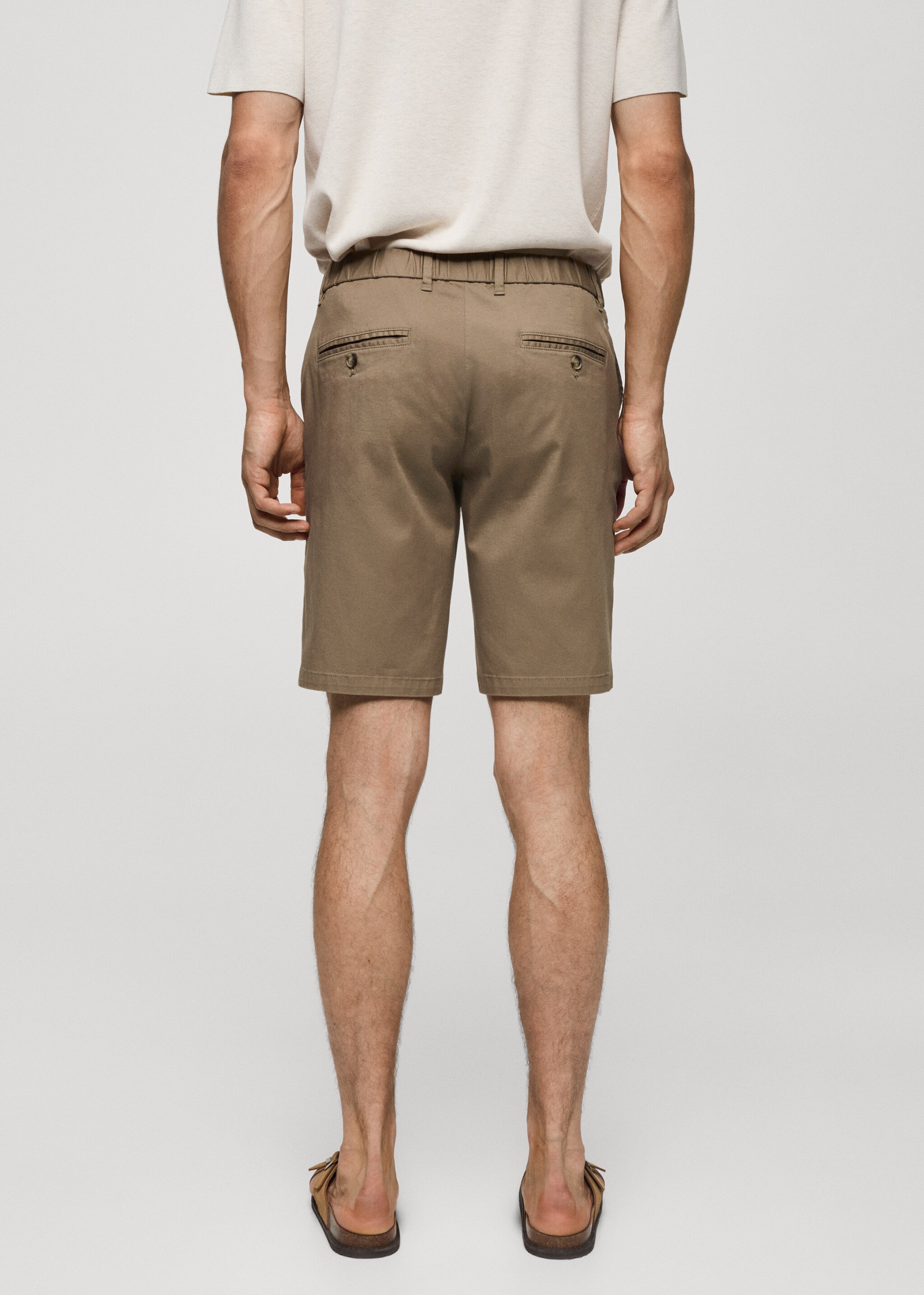 Slim-fit chino cotton bermuda shorts - Reverse of the article