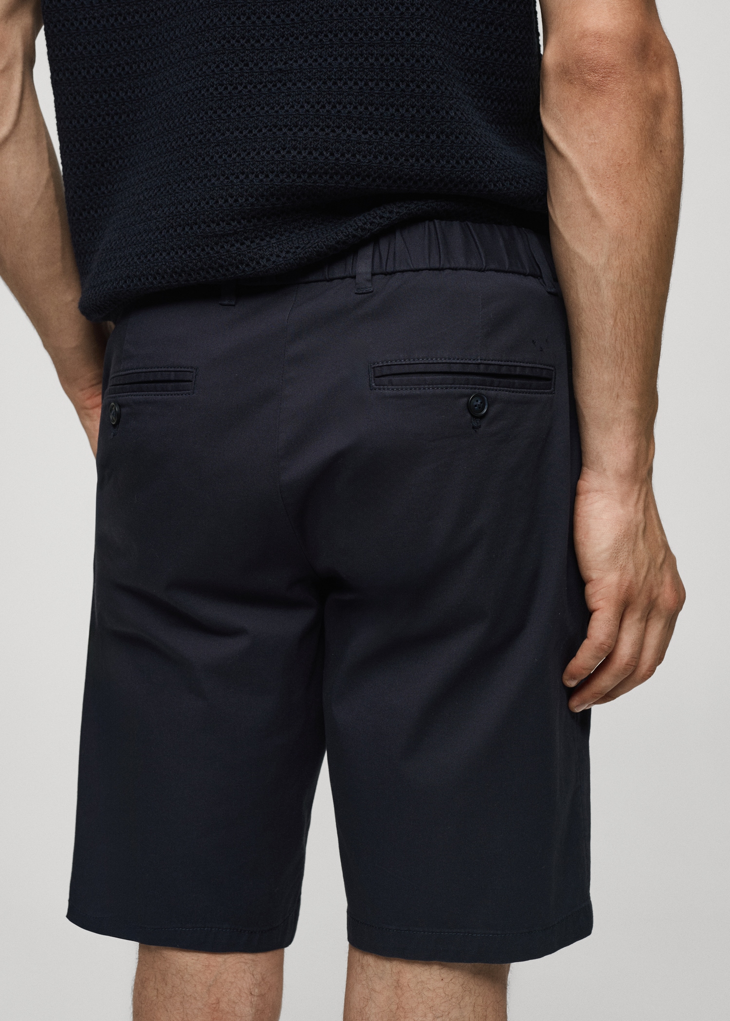 Katoenen chino slim-fit bermuda - Detail van het artikel 6