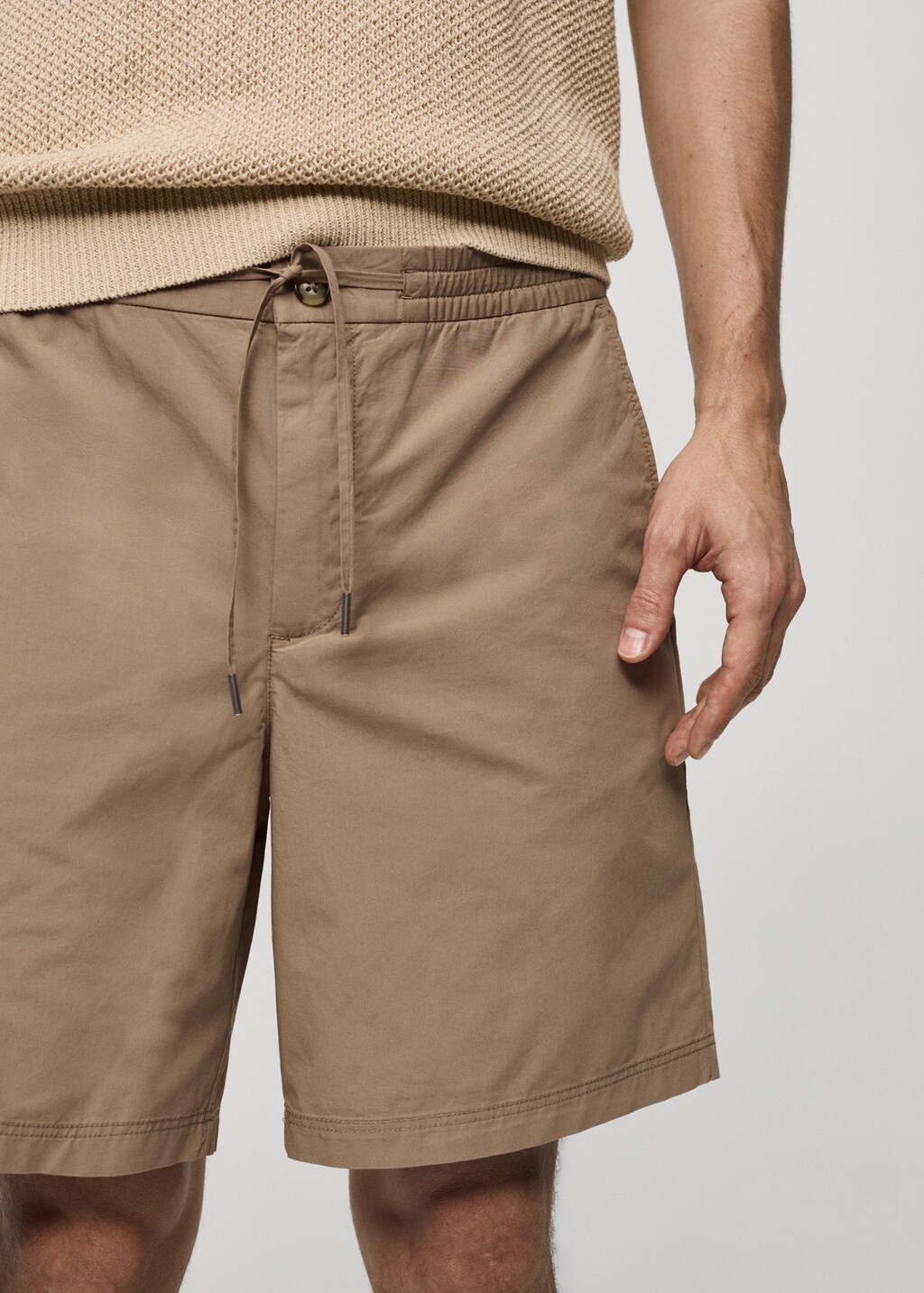 100 cotton bermuda shorts with drawstring Men MANGO Cambodia