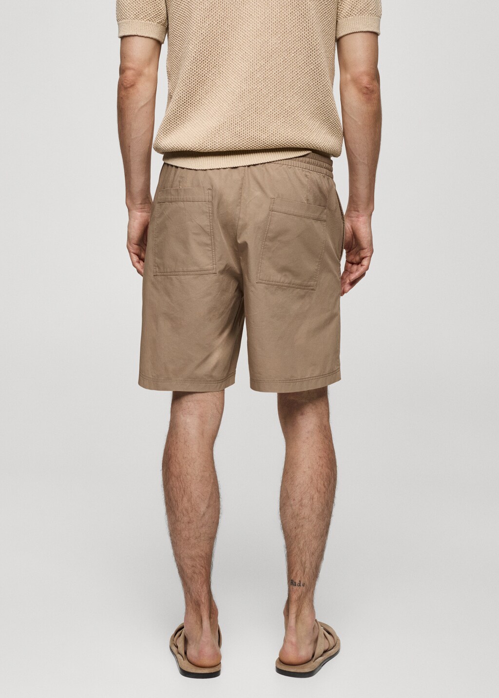 100 cotton bermuda shorts with drawstring Men MANGO Cambodia