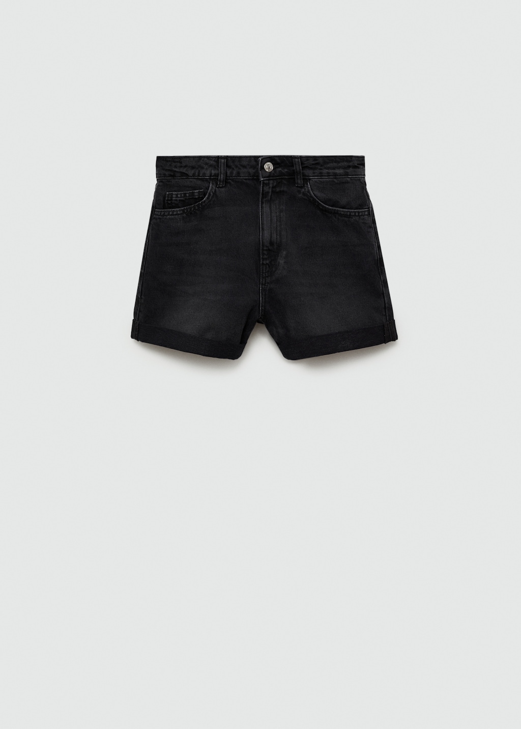 Plus size black denim shorts sales