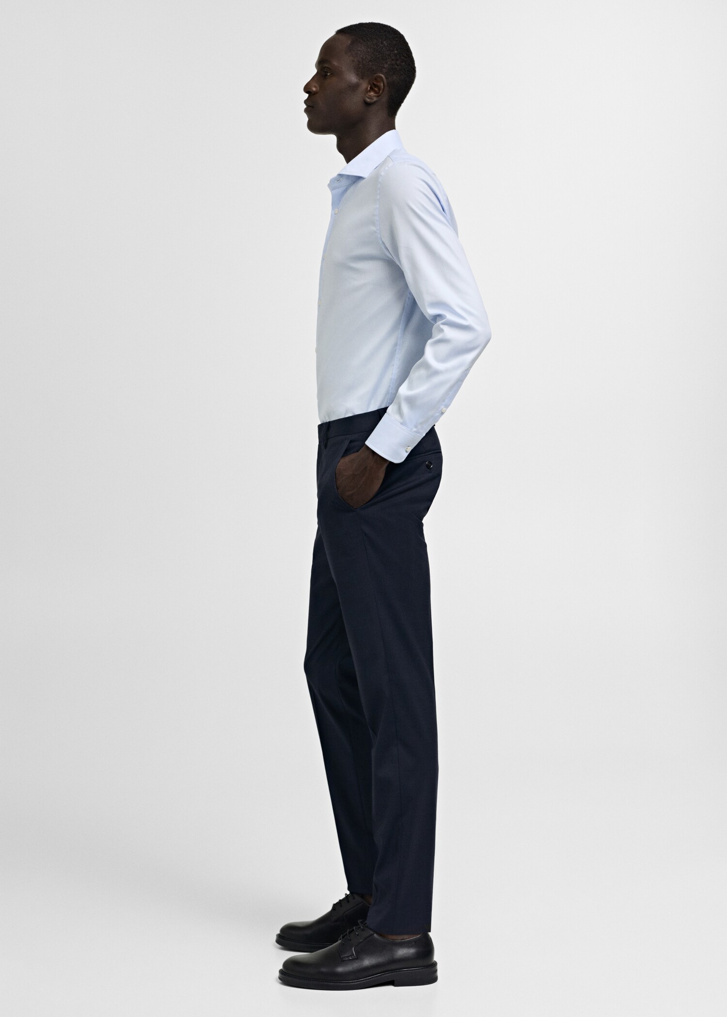 Slim fit structured suit shirt - Details of the article 2