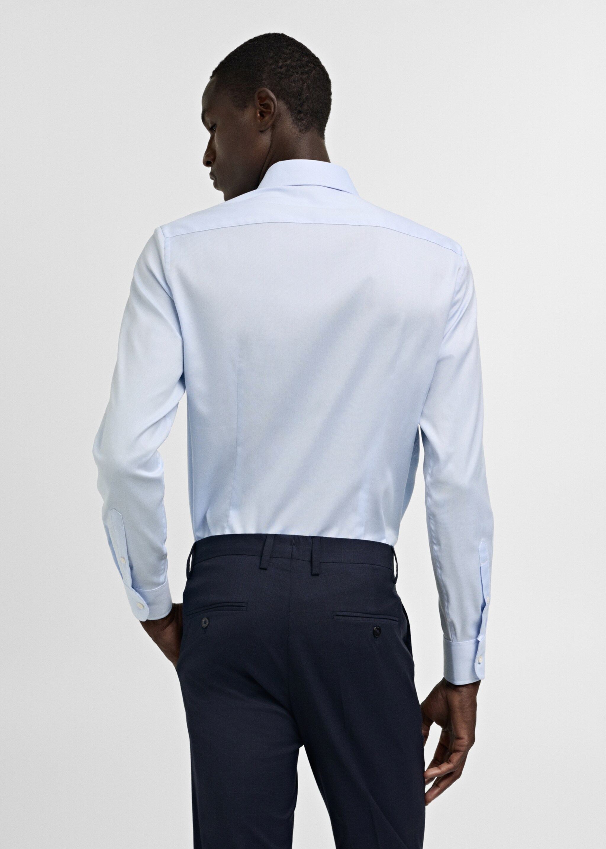 Slim fit structured suit shirt - Reverse of the article