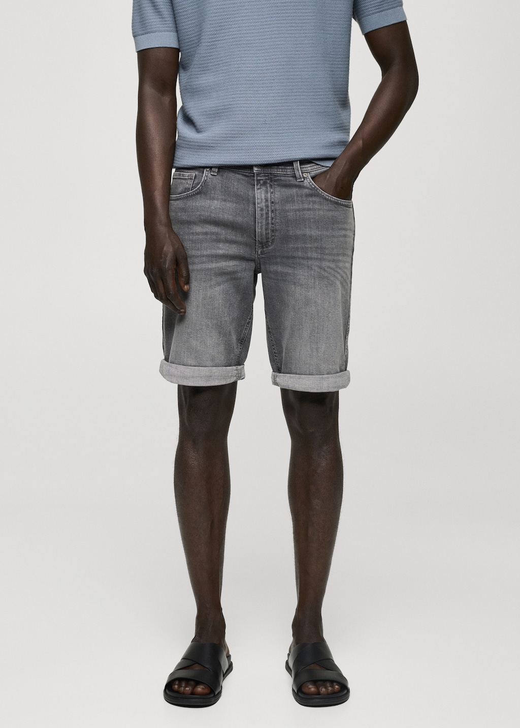Mango Slim Fit-Jeans-Bermudashorts