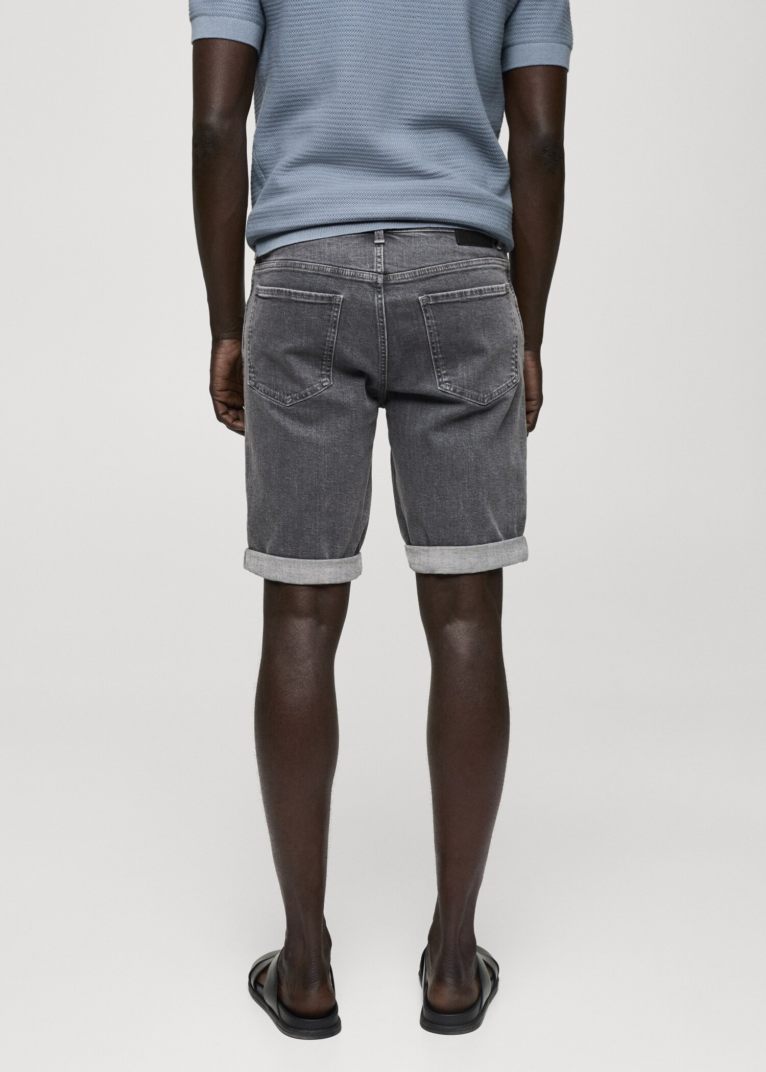 Jeansbermudas slim fit - Artikelns baksida