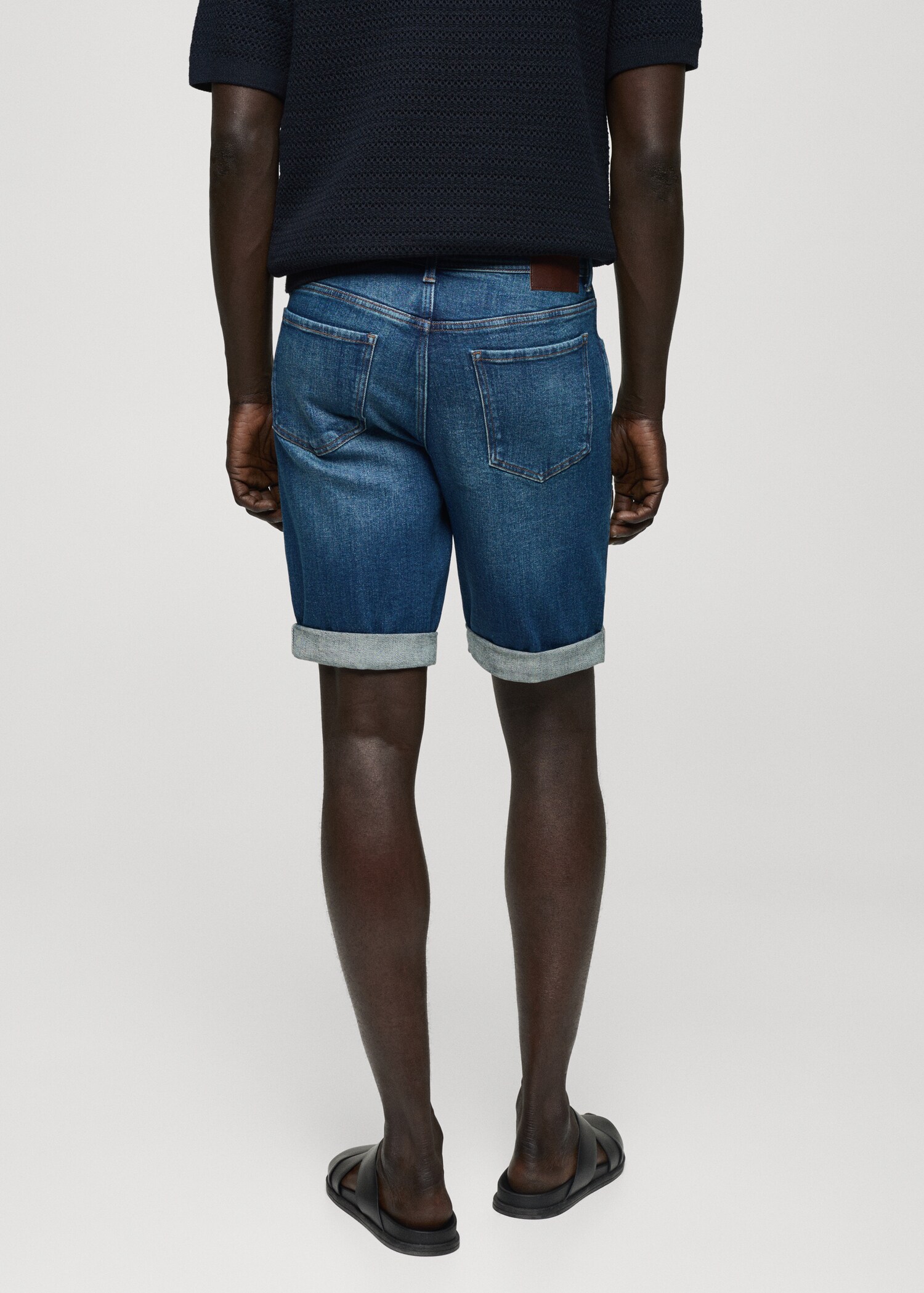 Jeansbermudas slim fit - Artikelns baksida