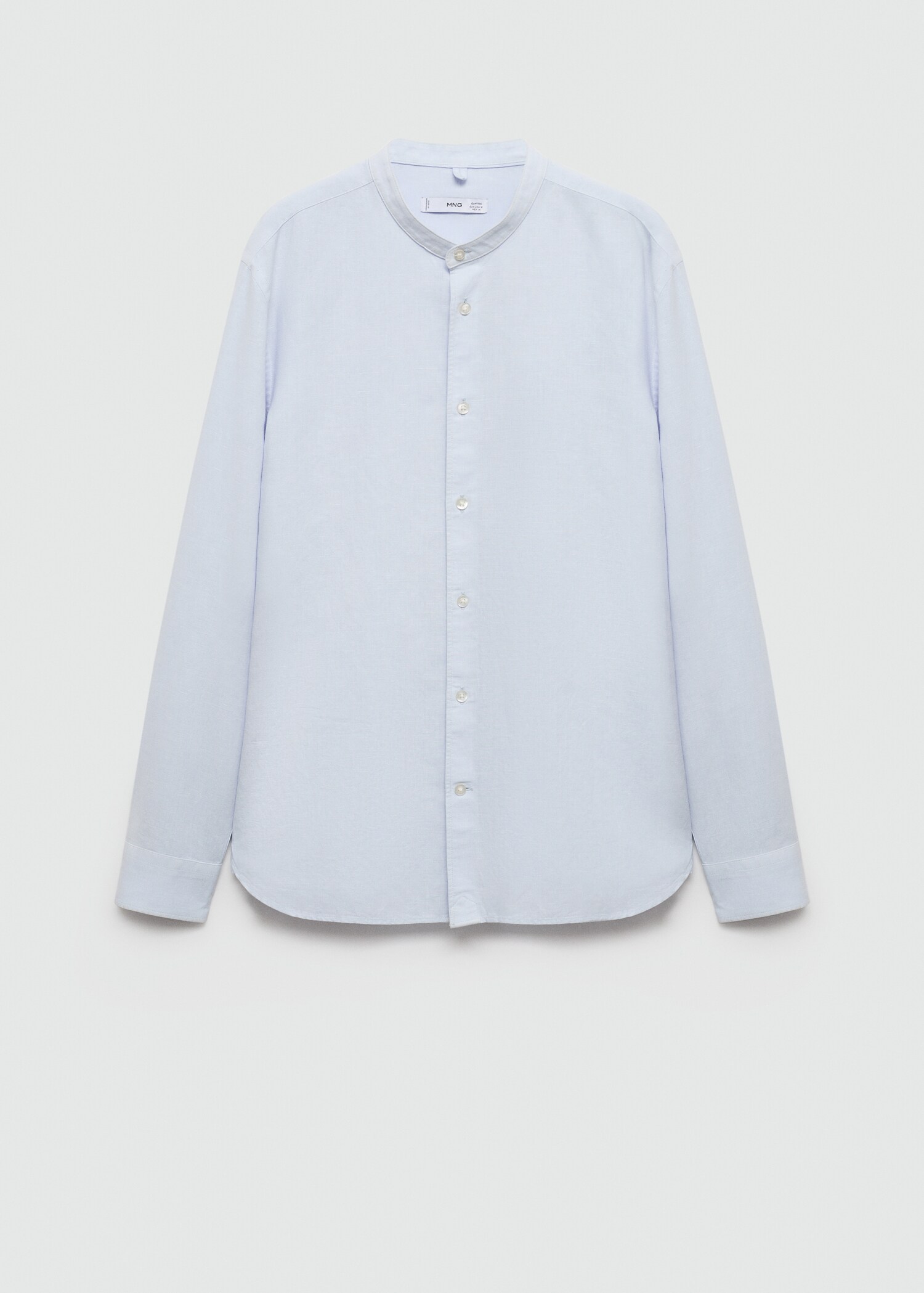Chemise classic-fit lin col Mao - Article sans modèle