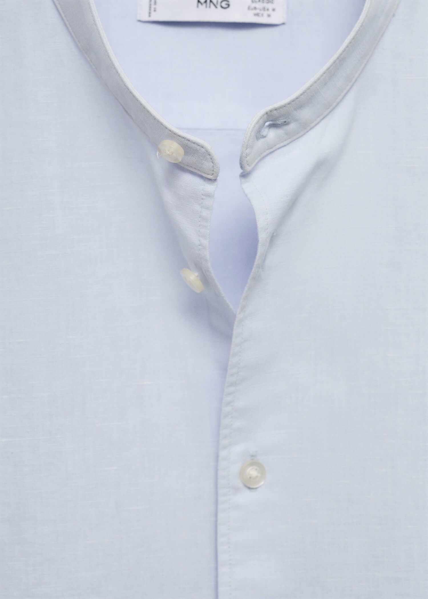 Chemise classic-fit lin col Mao - Détail de l'article 8