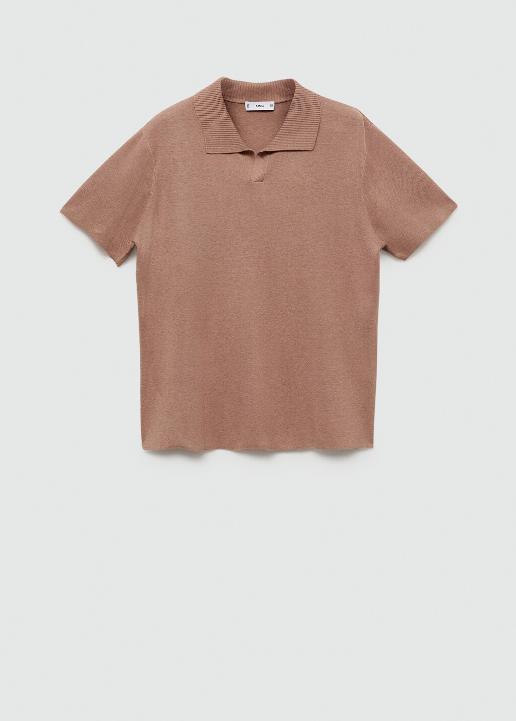 Textured knitted cotton polo shirt - Men | MANGO USA Textured knitted cotton polo shirt - Men | MANGO USA