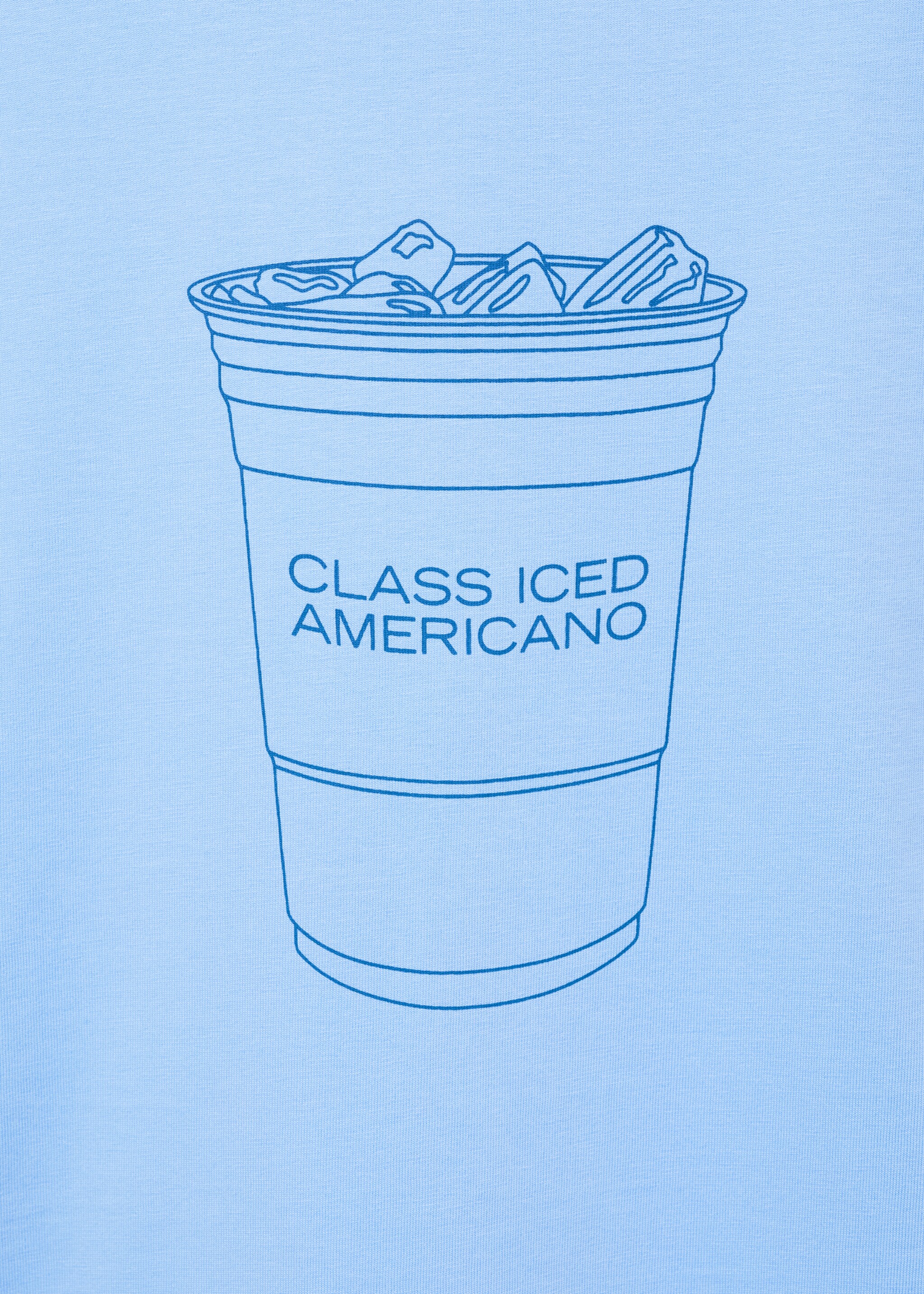 100% cotton printed t-shirt - Details of the article 0, Sky Blue. Ref: 77040591-00.