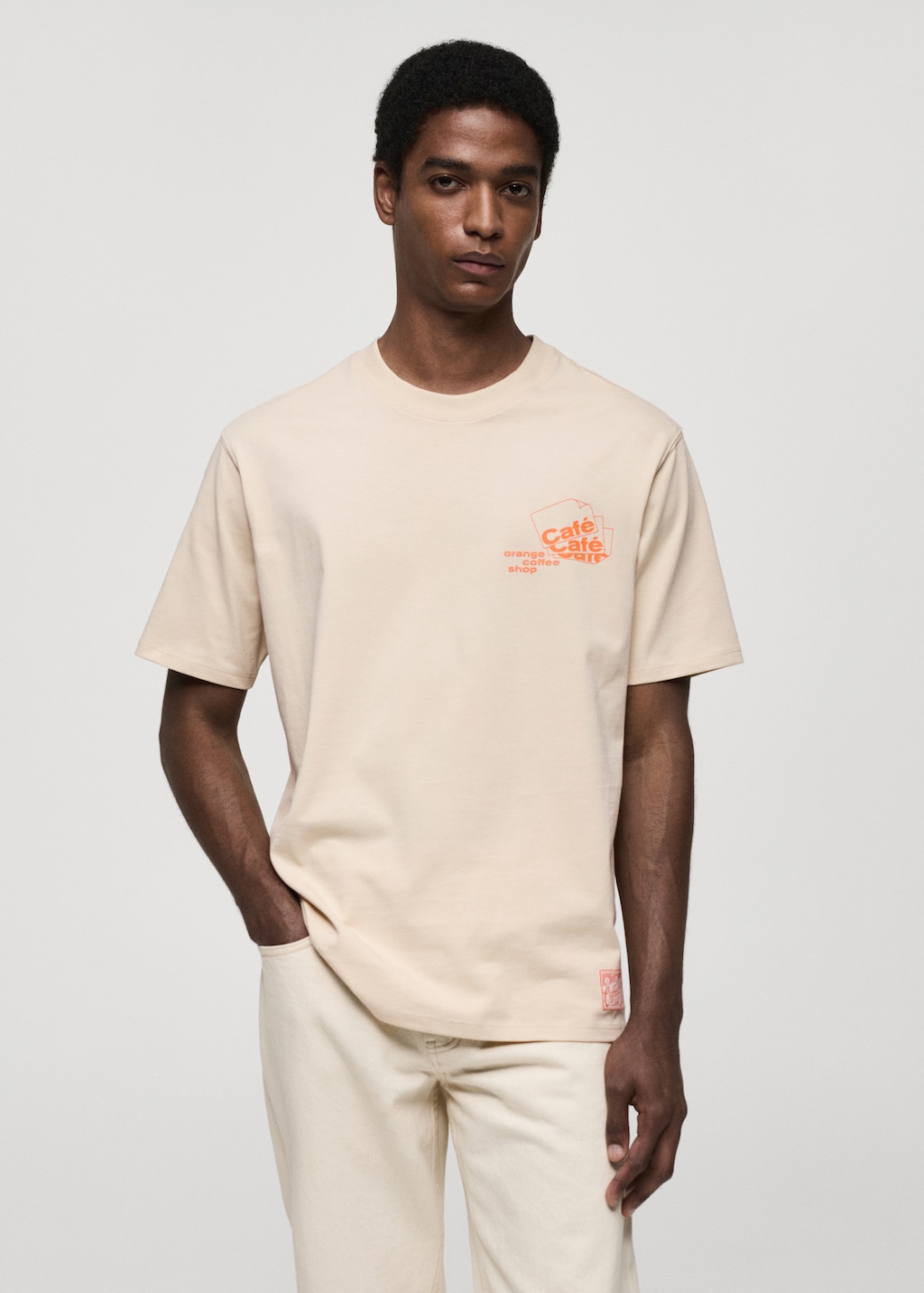 Mango Bedrucktes Baumwoll-T-Shirt