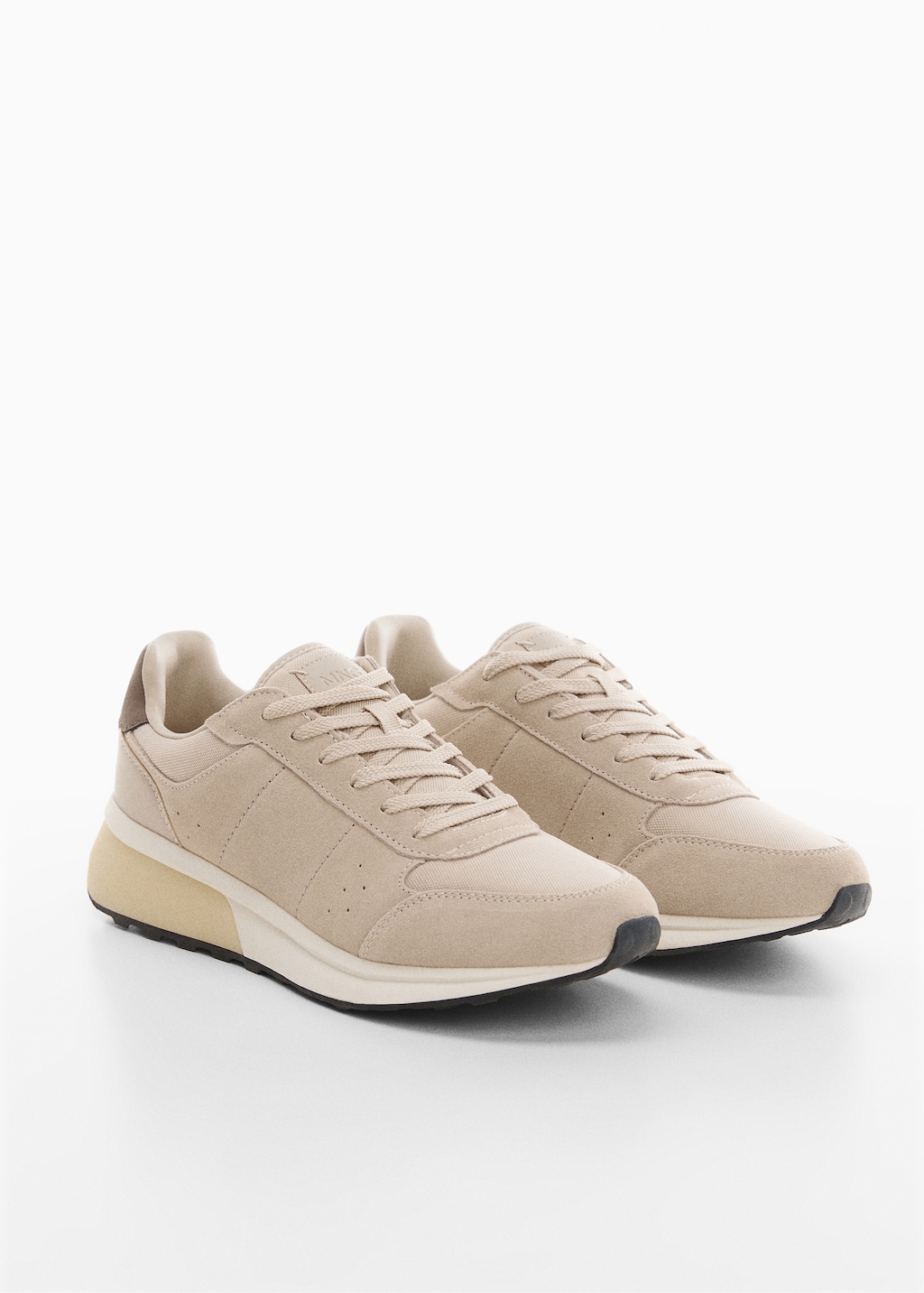 Mango Sneakers mit kontrastierenden Lederdetails