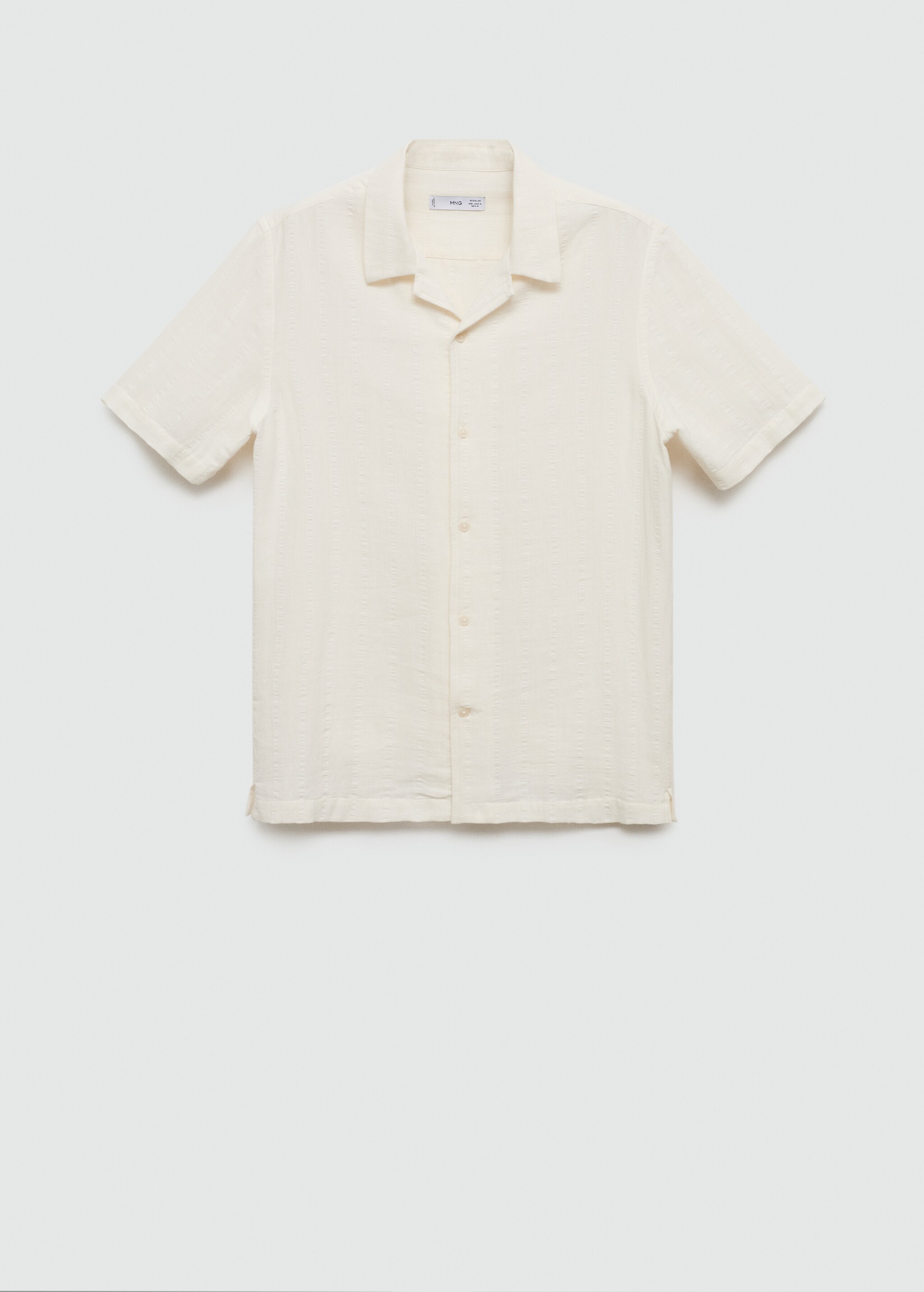 Camisa regular fit algodón seersucker - Artículo sin modelo