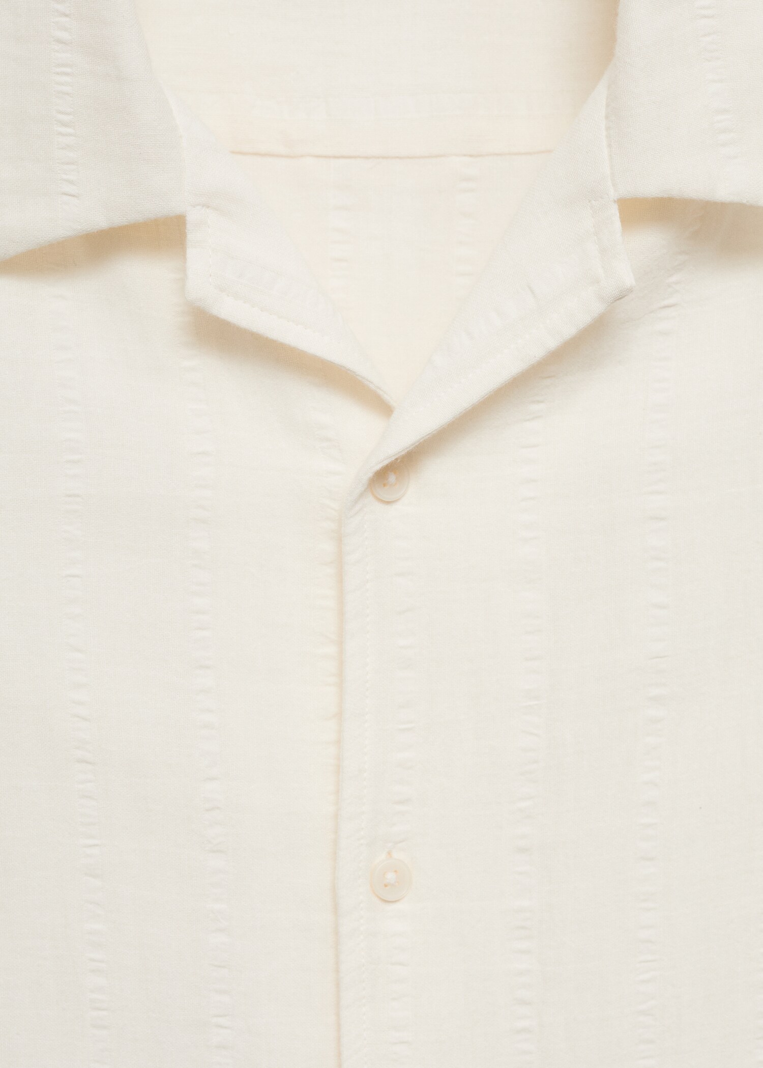 Regular fit seersucker cotton shirt - Details of the article 8