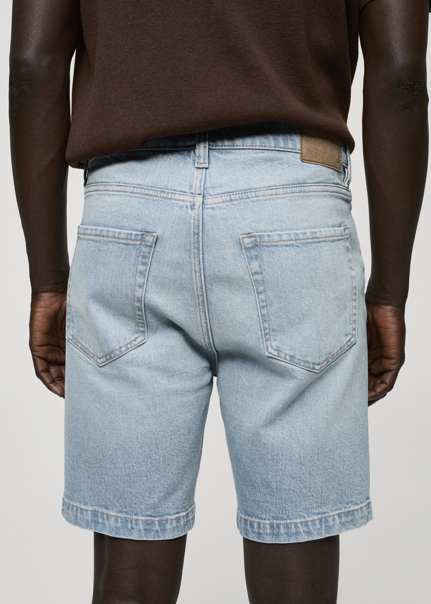 Regular-fit denim bermuda shorts - Details of the article 6