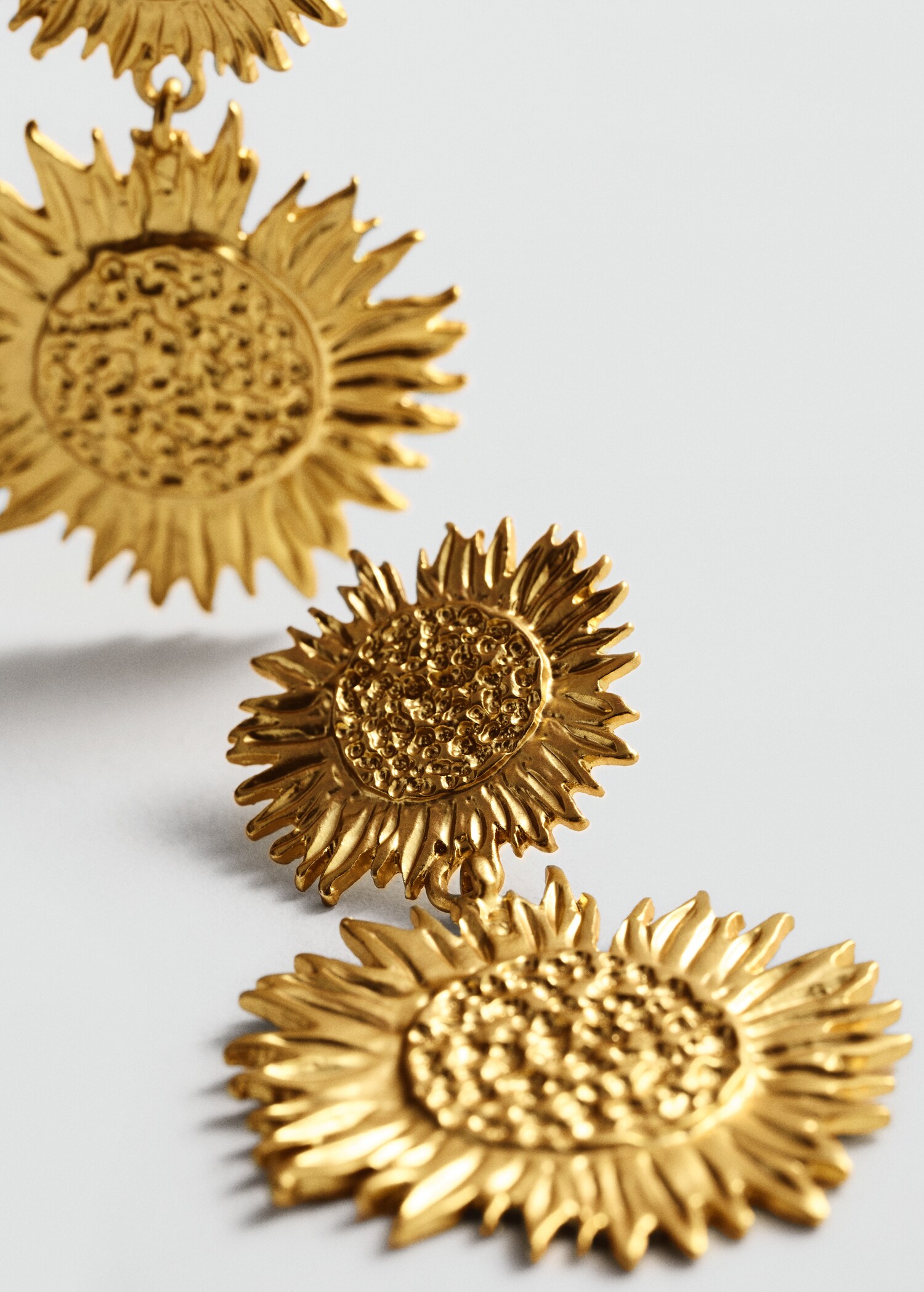 Flower pendant earrings - Medium plane