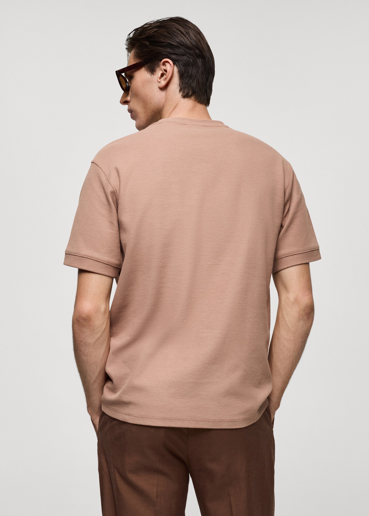 T-shirt with regular-fit structure - Reverse of the article