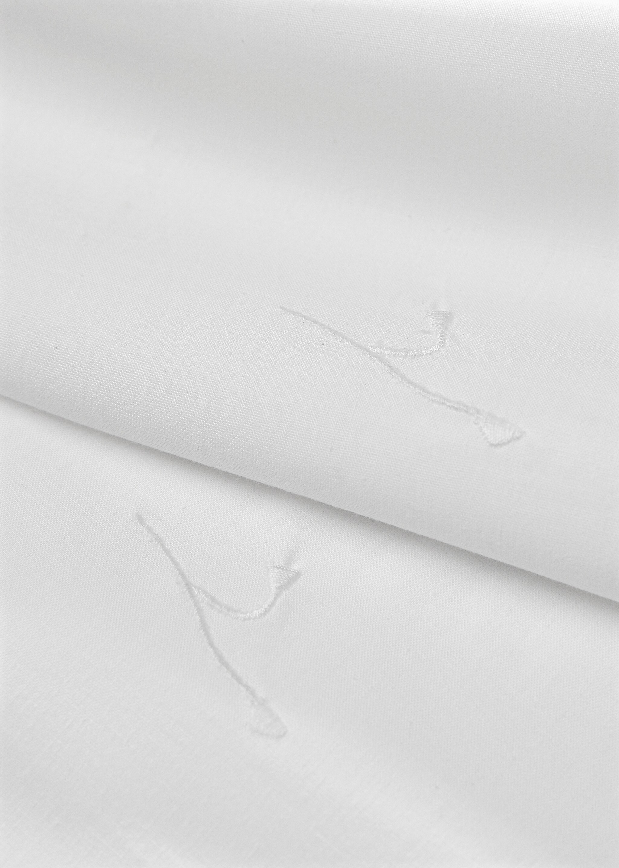 Floral embroidered cotton pillowcase 60x60cm - Details of the article 3