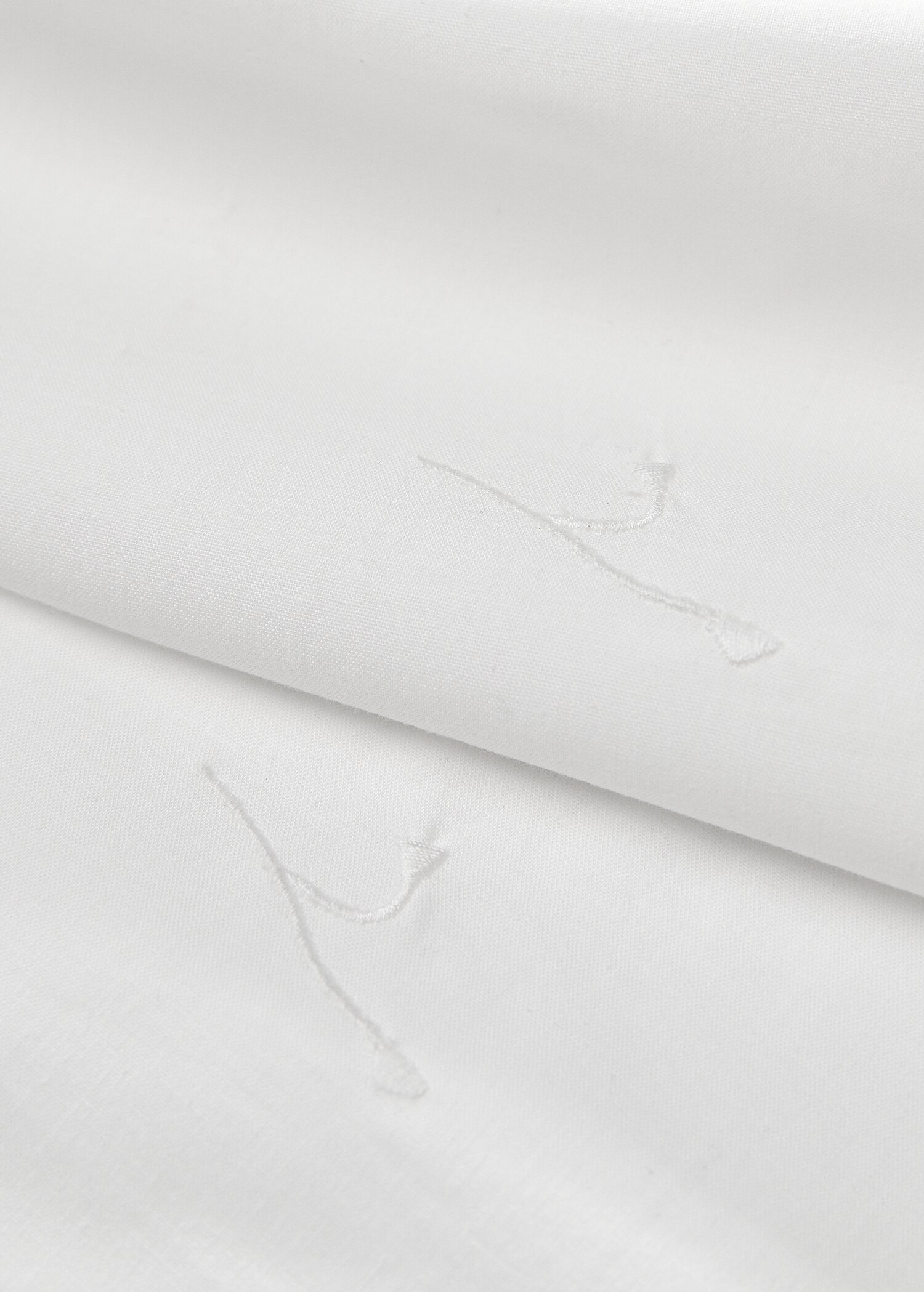 Floral embroidered cotton pillowcase 45x110cm - Details of the article 1